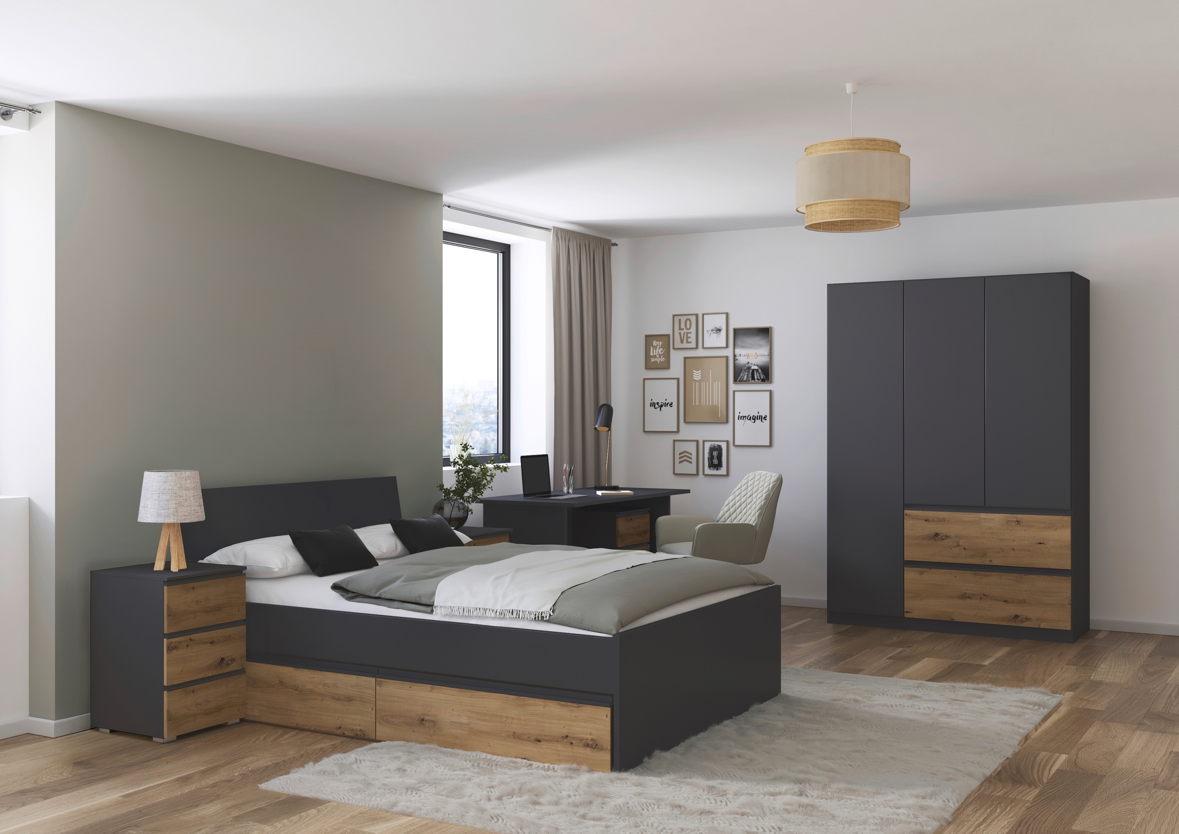 rauch Jugendzimmer-Set "Komplettzimmer Schlafzimmer-Set (5-St.) Jugendzimme günstig online kaufen