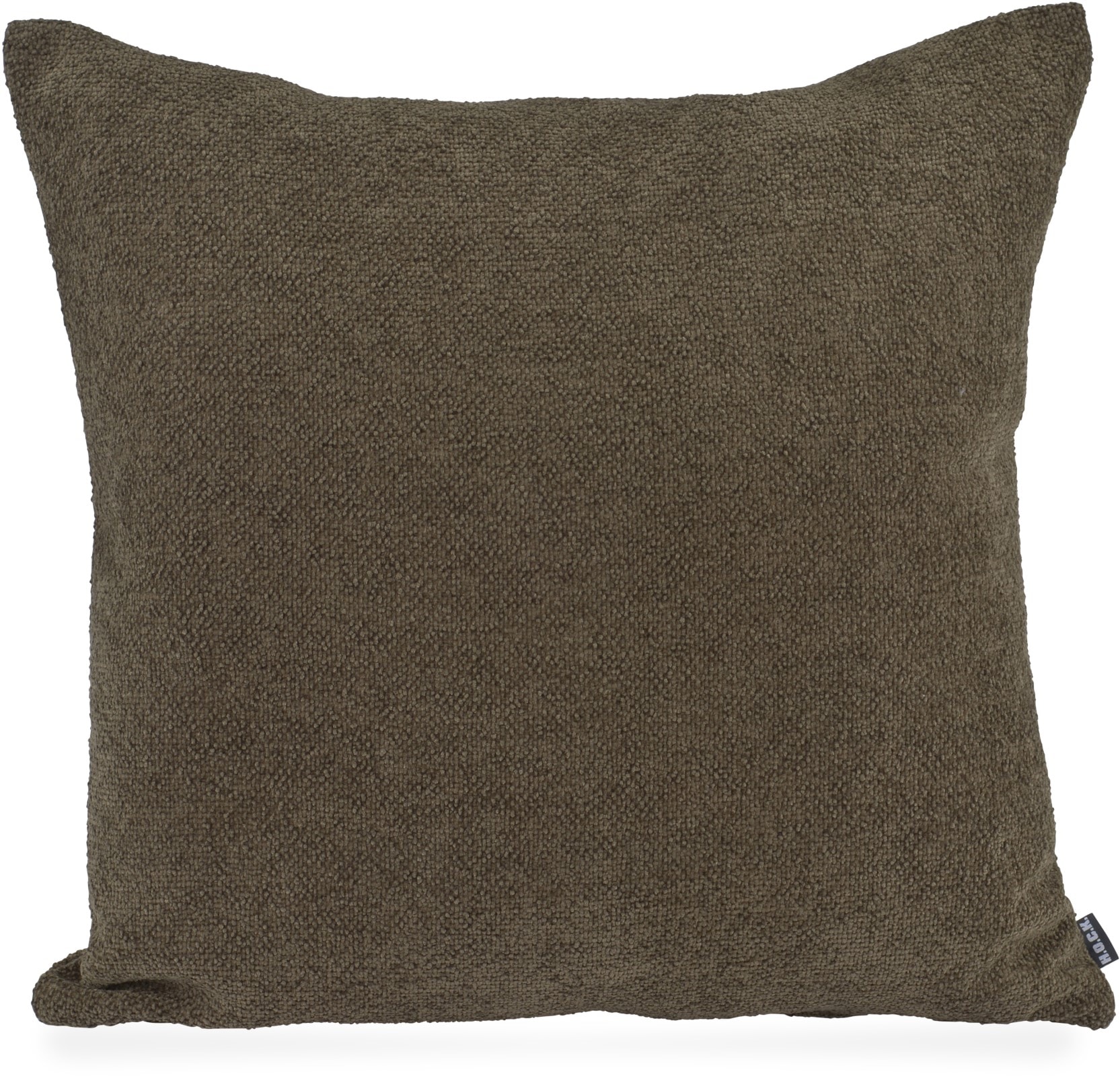H.O.C.K. Dekokissen "Lotte" Sofakissen inkl. Füllung, 60x60cm, Bouclé einfarbig, olive, Dekokissen