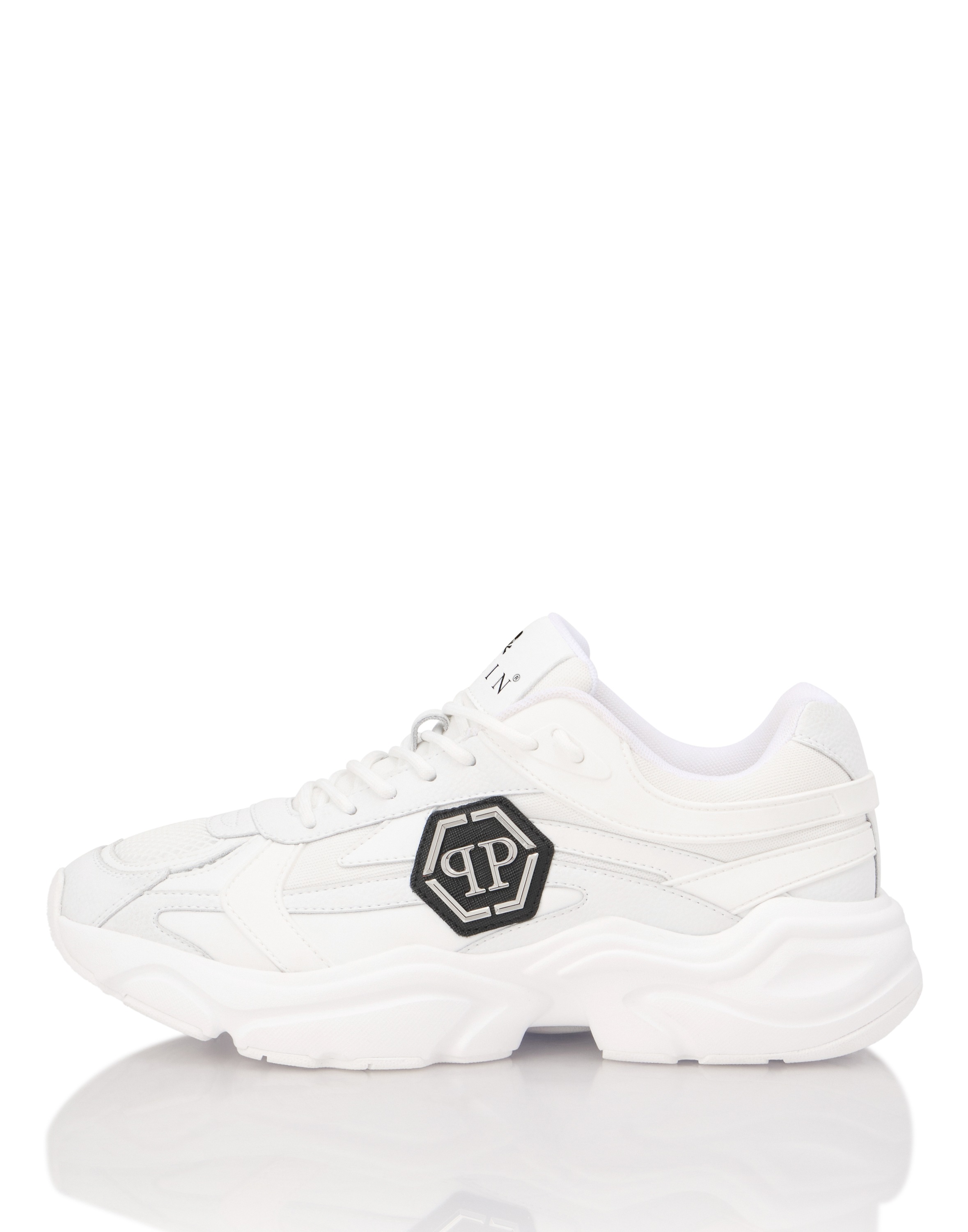 Sneaker PHILIPP PLEIN "Läufer", Damen, Gr. 43, Normalschaft, 01, weiß, Schuhe Sneaker 3