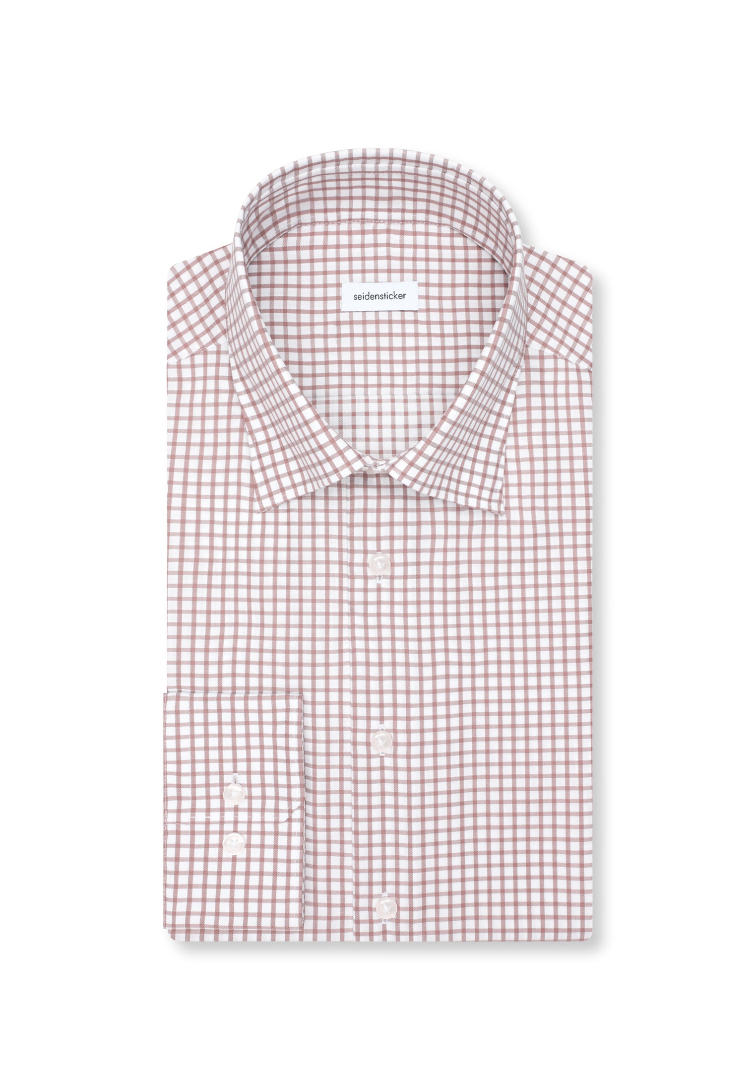 seidensticker Businesshemd »Schwarze Rose« Shaped 1/1 Covered-Button-Down-Kragen Karo