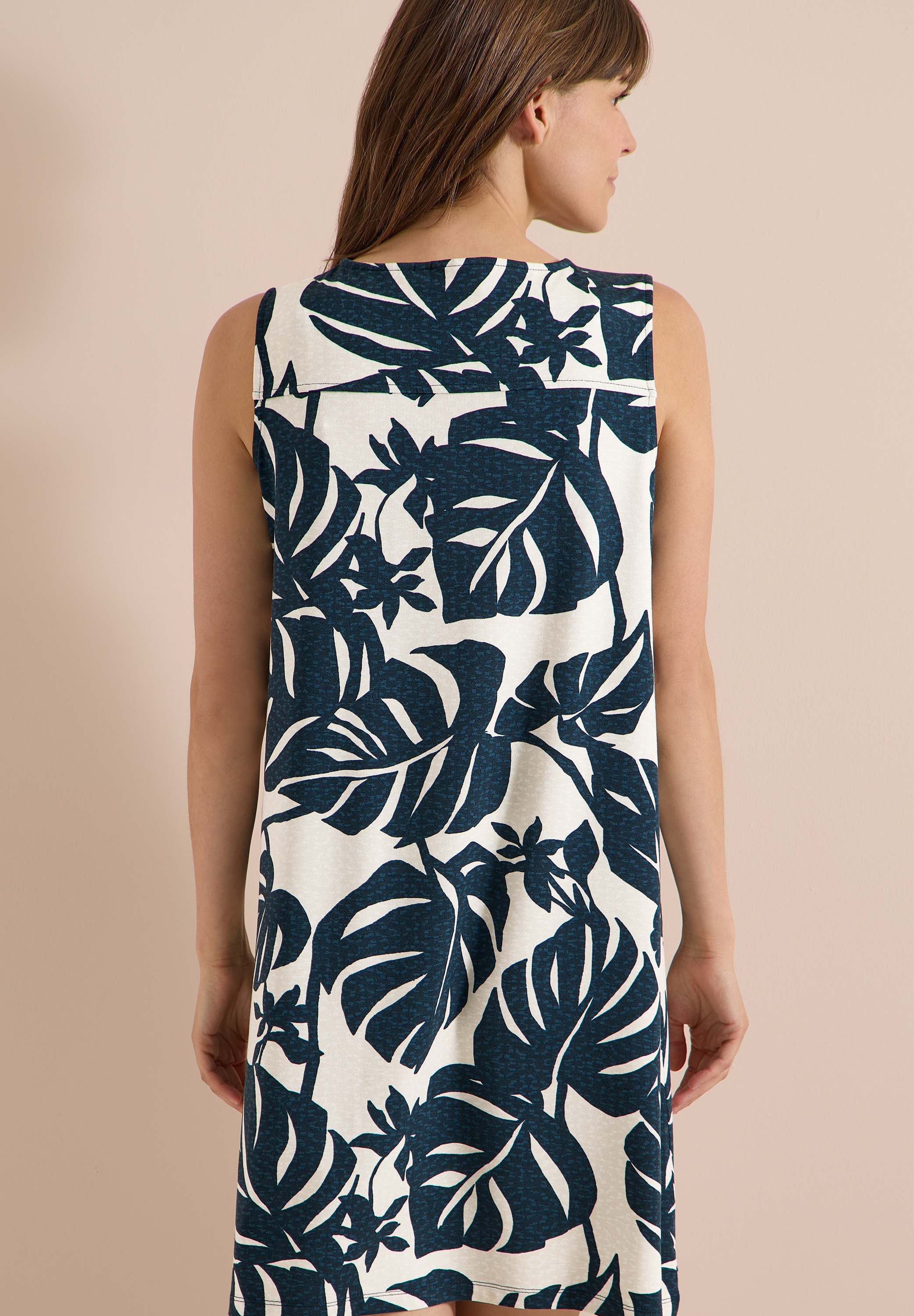 Cecil Jerseykleid »Style Lea« Allover-Print, Sommerkleid, V-Ausschnitt, lockere Passform