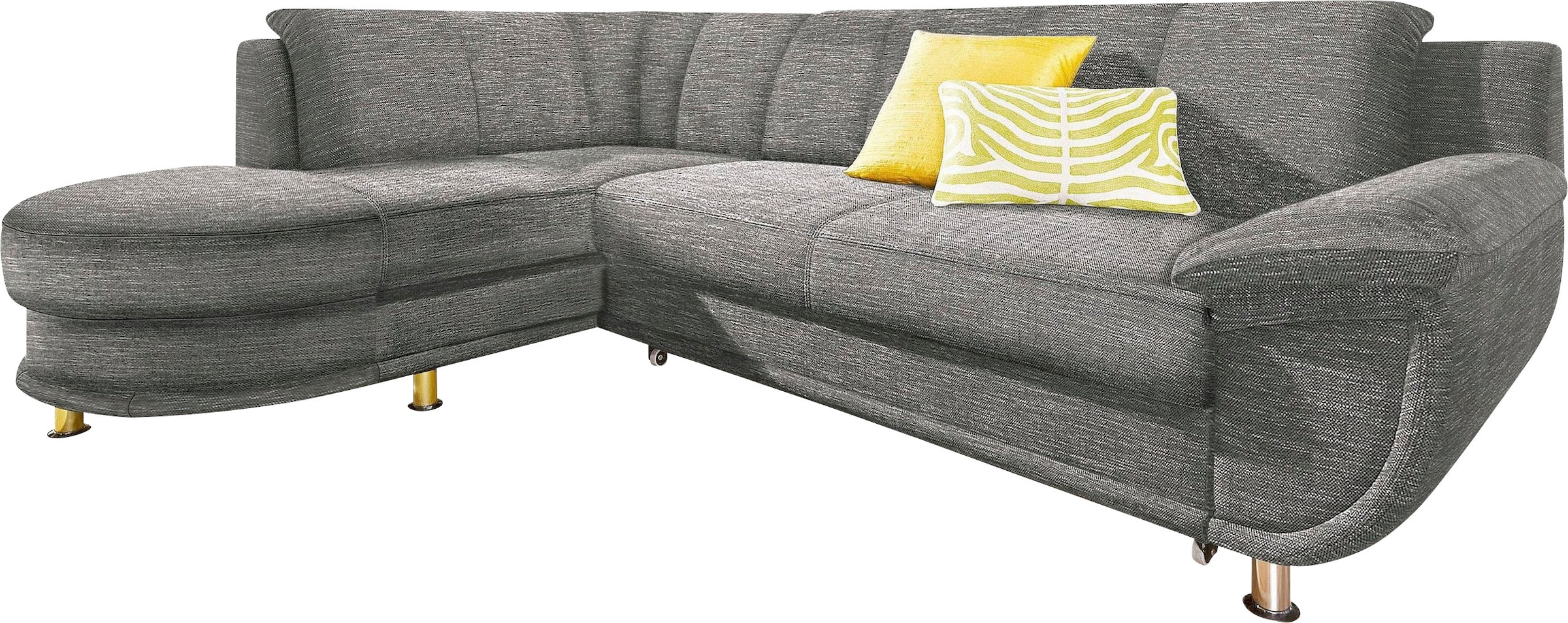 TRENDMANUFAKTUR Ecksofa »Rondo, L-Form«, wahlweise mit Federkern, wahlweise mit Bettfunktion
