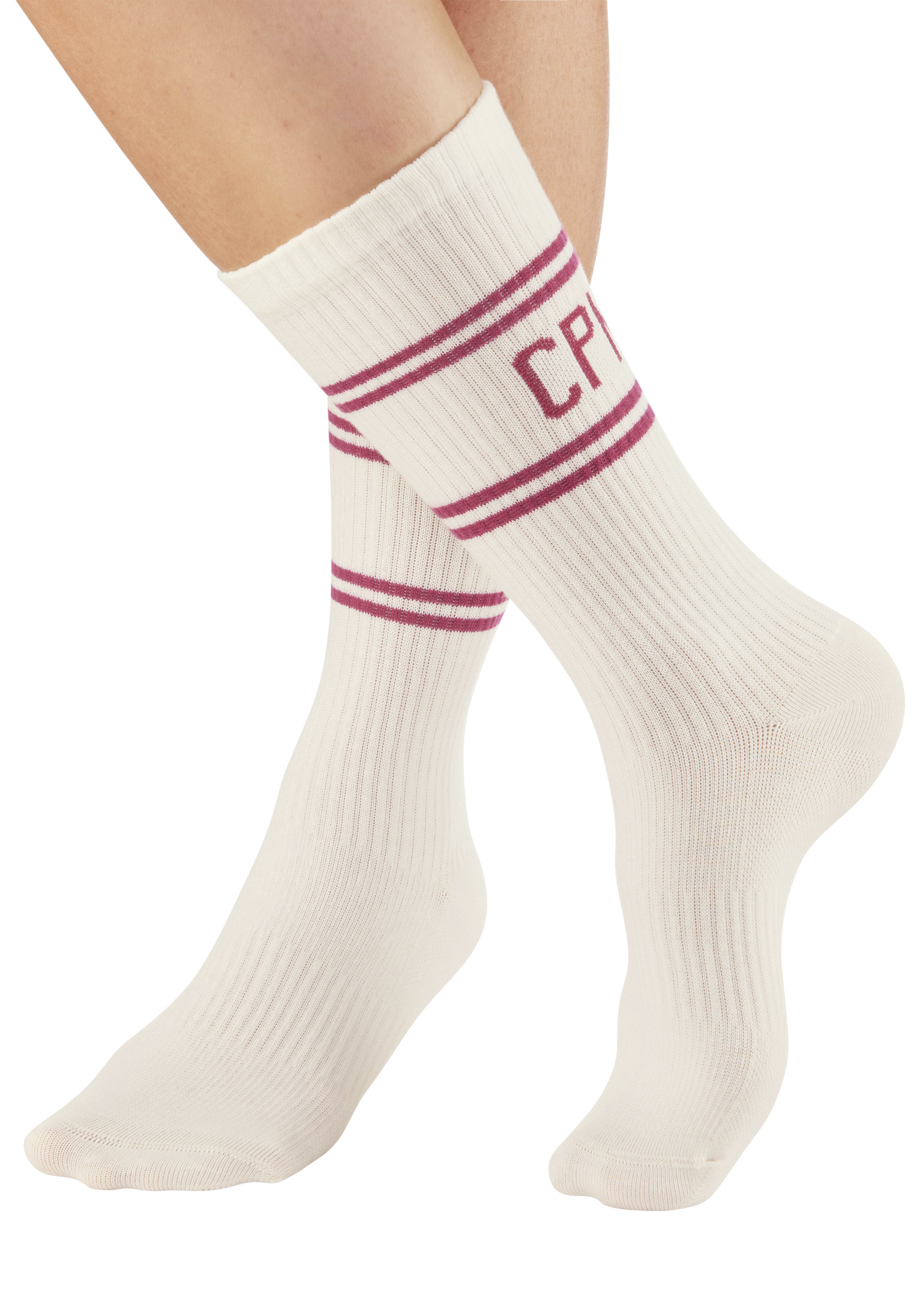 Thumbnail - Copenhagen Studios Langsocken Packung, 2 Stk. tlg. mit Pikeé-Struktur unter der Sohle