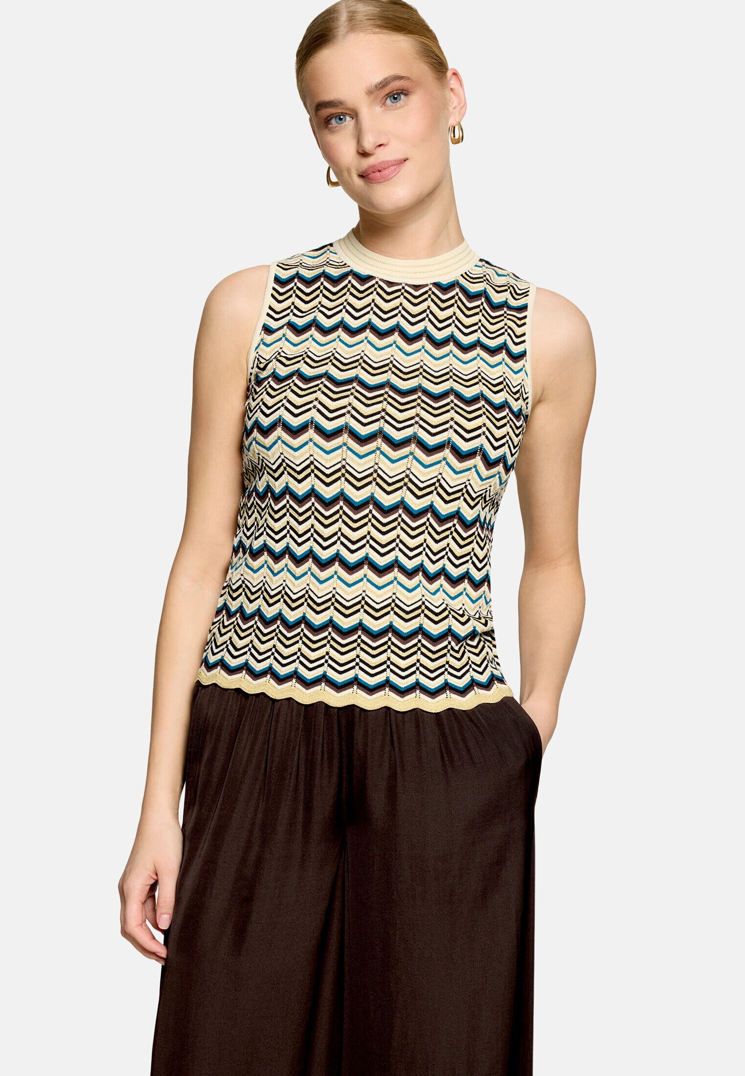 Zero Stricktop »Damen mit Muster« Struktur