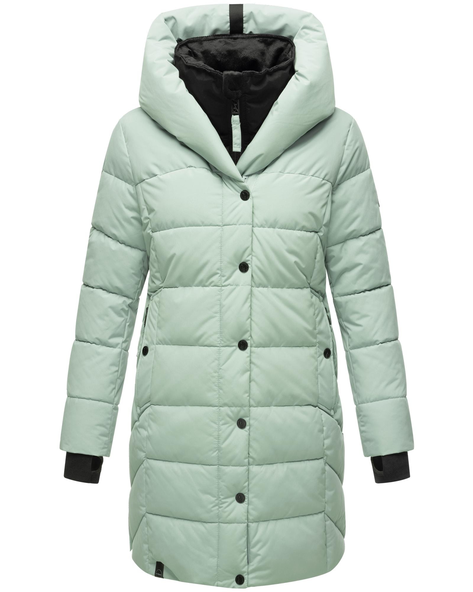 Navahoo Steppmantel »Knutschilein«, Stylischer Damenmantel mit abnehmbarem Fleece-Kragen
