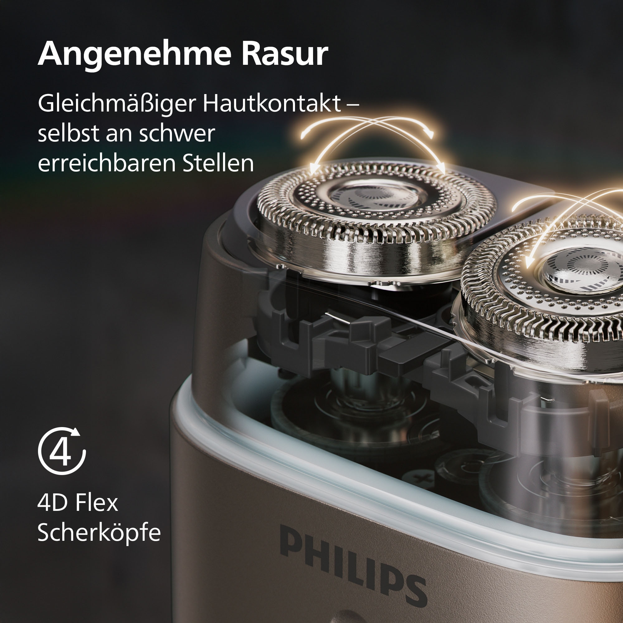 Philips Elektrorasierer »S791/06« 1 Stk. Aufsätze mit Dual SteelPrecision Klingen, 4D Flex Heads, inkl. Nasenhaartrimmer