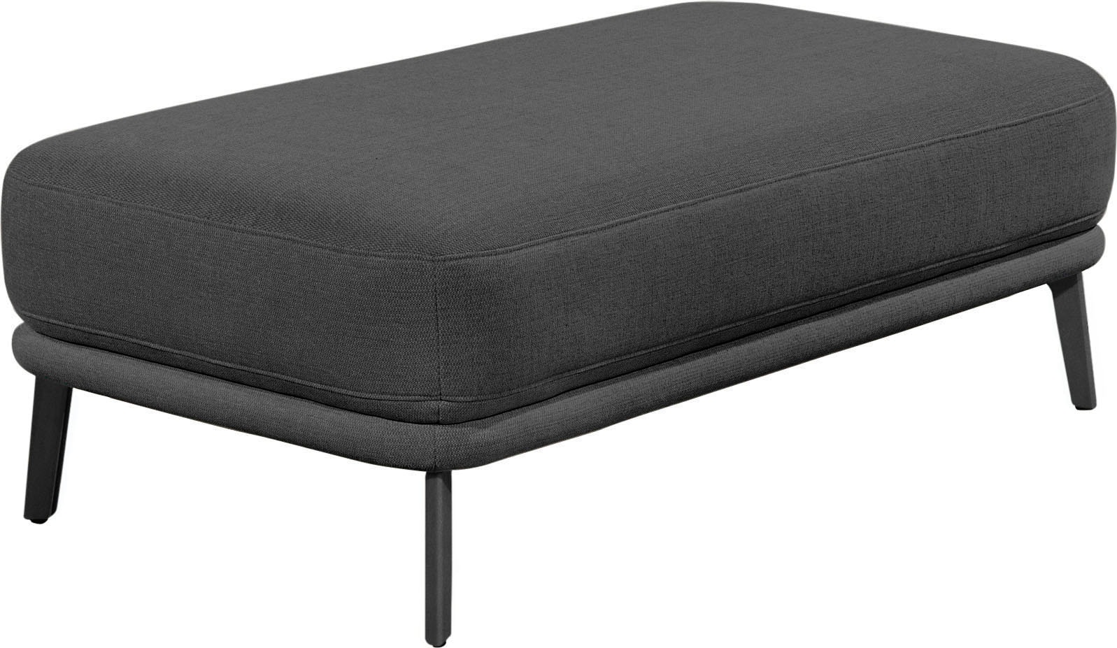 Hockerbank, B:125cm H:45cm T:70cm, grau, SCHÖNER WOHNEN-KOLLEKTION, Hocker, "Pearl"
