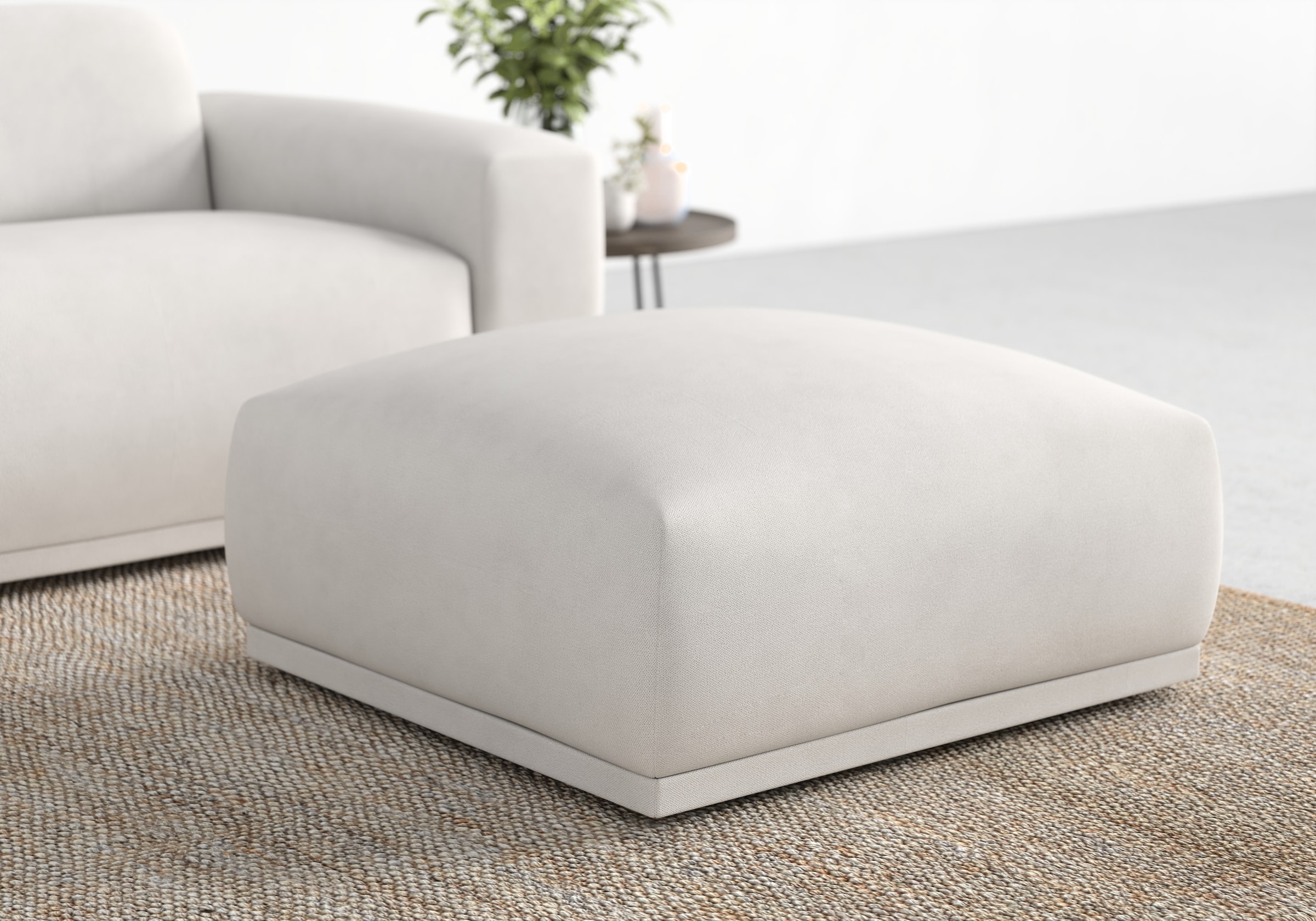 TRENDMANUFAKTUR Hocker »Braga, mit hochwertigem Kaltschaum, quadratisch, in Cord erhältlich« 1 Stk. tlg. moderner Polsterhocker, 85/42/85 cm (B/H/T)