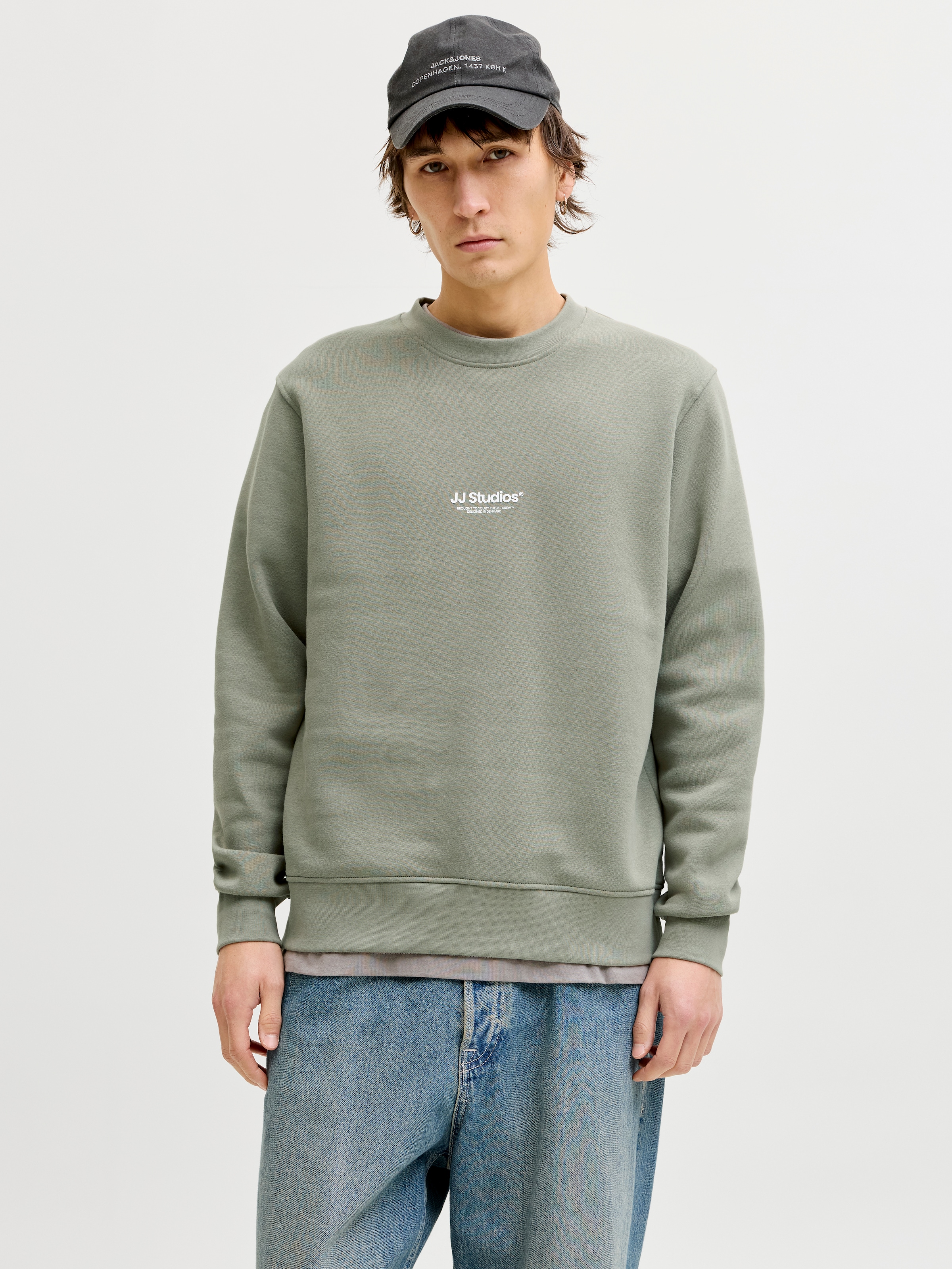 Jack & Jones Sweatshirt »JJEBRADLEY SWEAT CREW 2PK MP«, 2 tlg. Materialmix, relaxed fit
