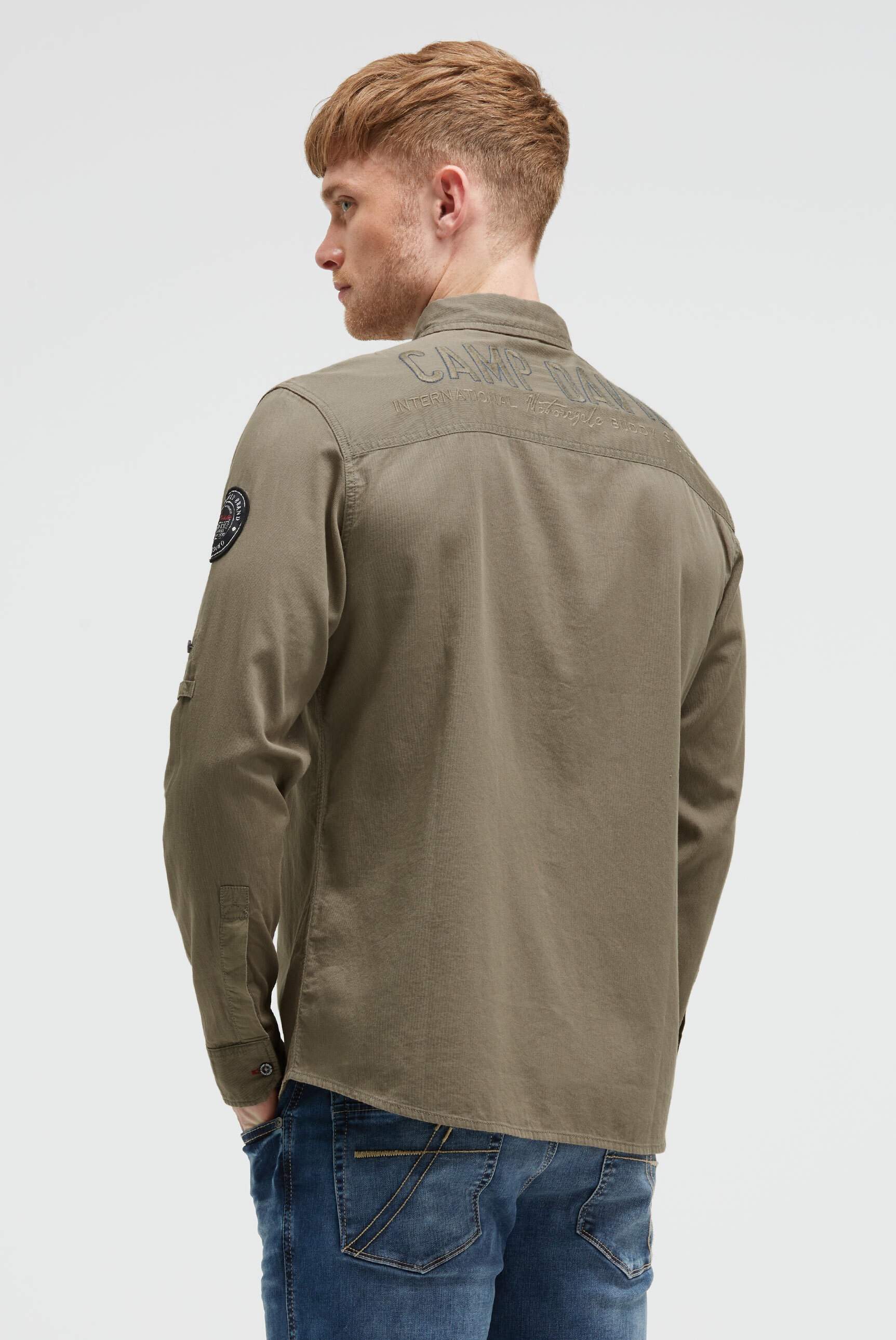 CAMP DAVID Langarmhemd mit Klappentaschen