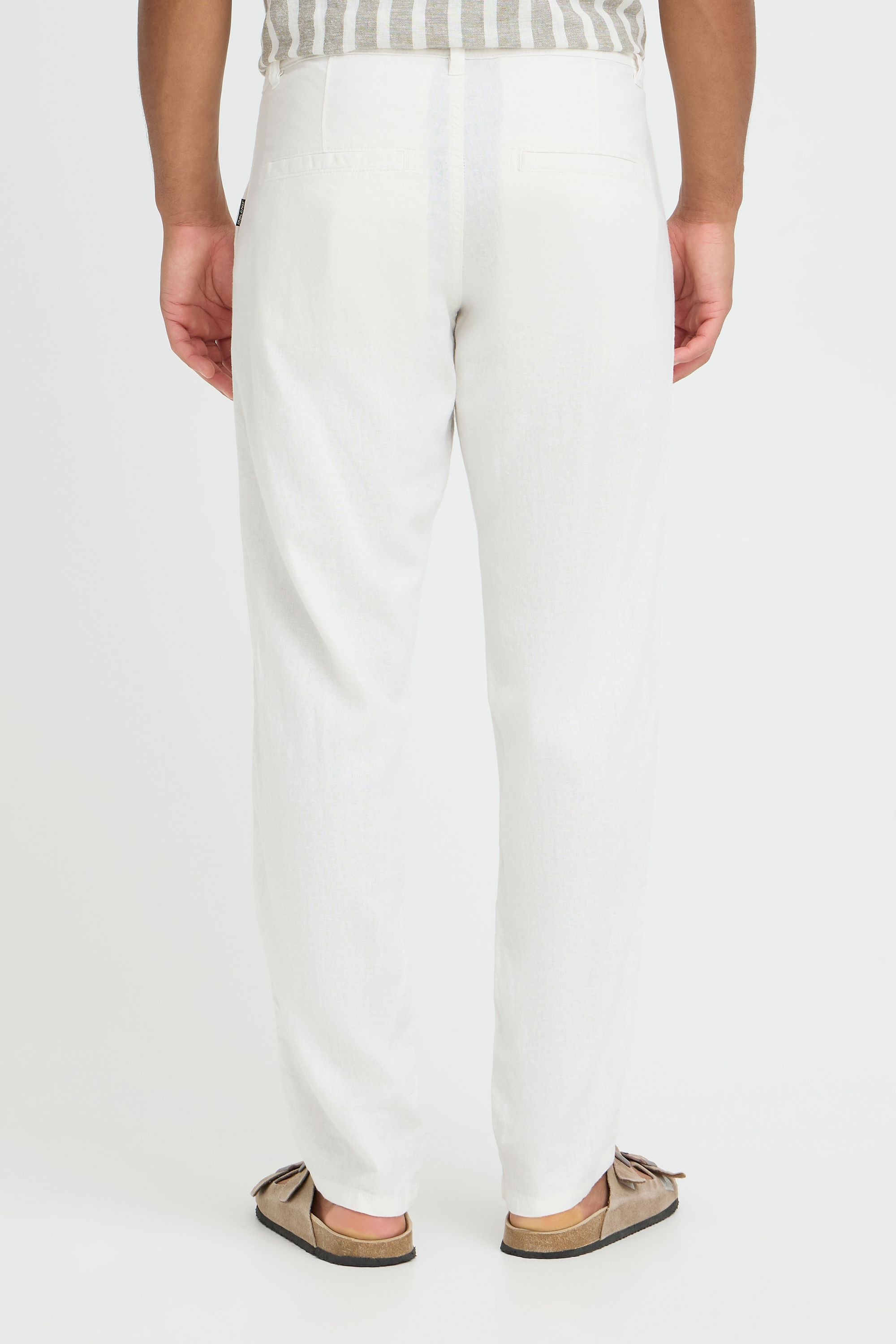 Leinenhose BLEND "BHLikan", Herren, Gr. 36, Länge 34, snow weiß, 55% Leinen, 45% Viskose, unifarben, normal normal, Hosen, Stylische Chinohose aus Leinen-Viskose-Mix 6