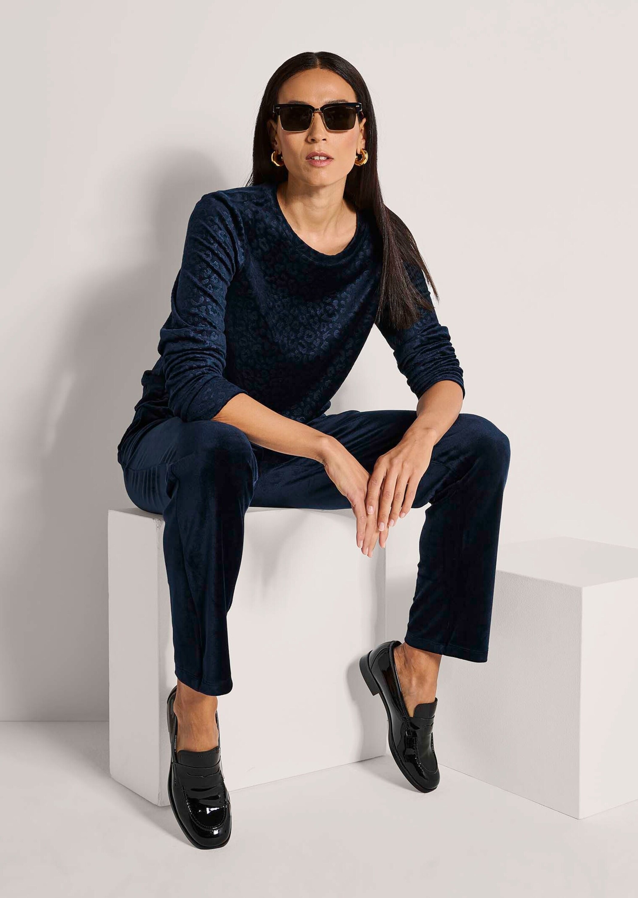 MADELEINE Langarmshirt »Sweatshirt Langarm Animal-Print Pullover«