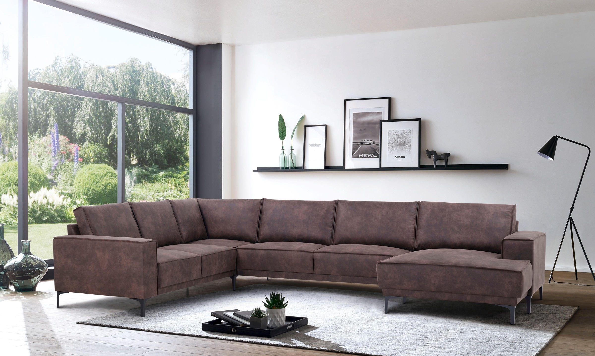 OTTO home Wohnlandschaft "XXL Sofa Oland, Struktur, Flachgewebe, Luxus-Micr günstig online kaufen