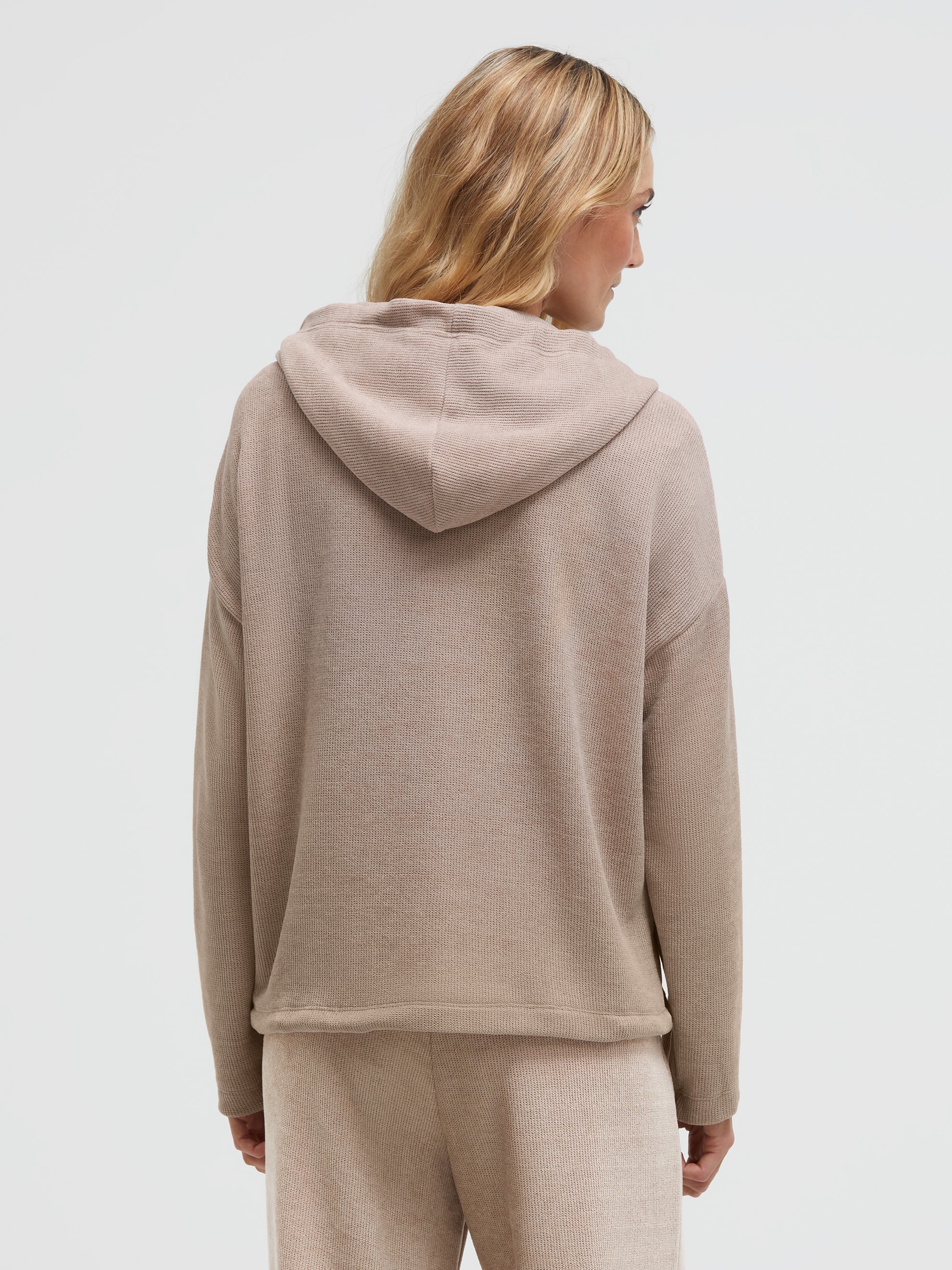 SOCCX Kapuzensweatjacke mit Bindeband am Saum