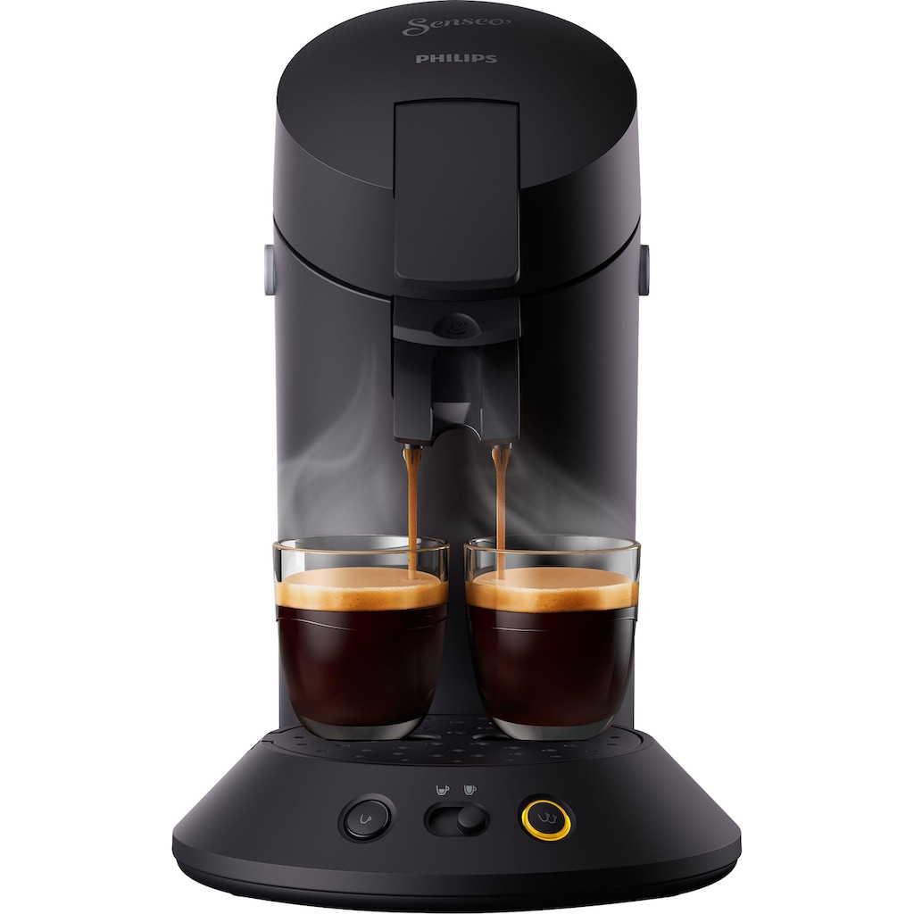 Philips Senseo Kaffeepadmaschine »Original Plus Eco CSA210/22, aus 80% recyceltem Plastik«, große Auswahl an Spezialitäten, mattschwarz
