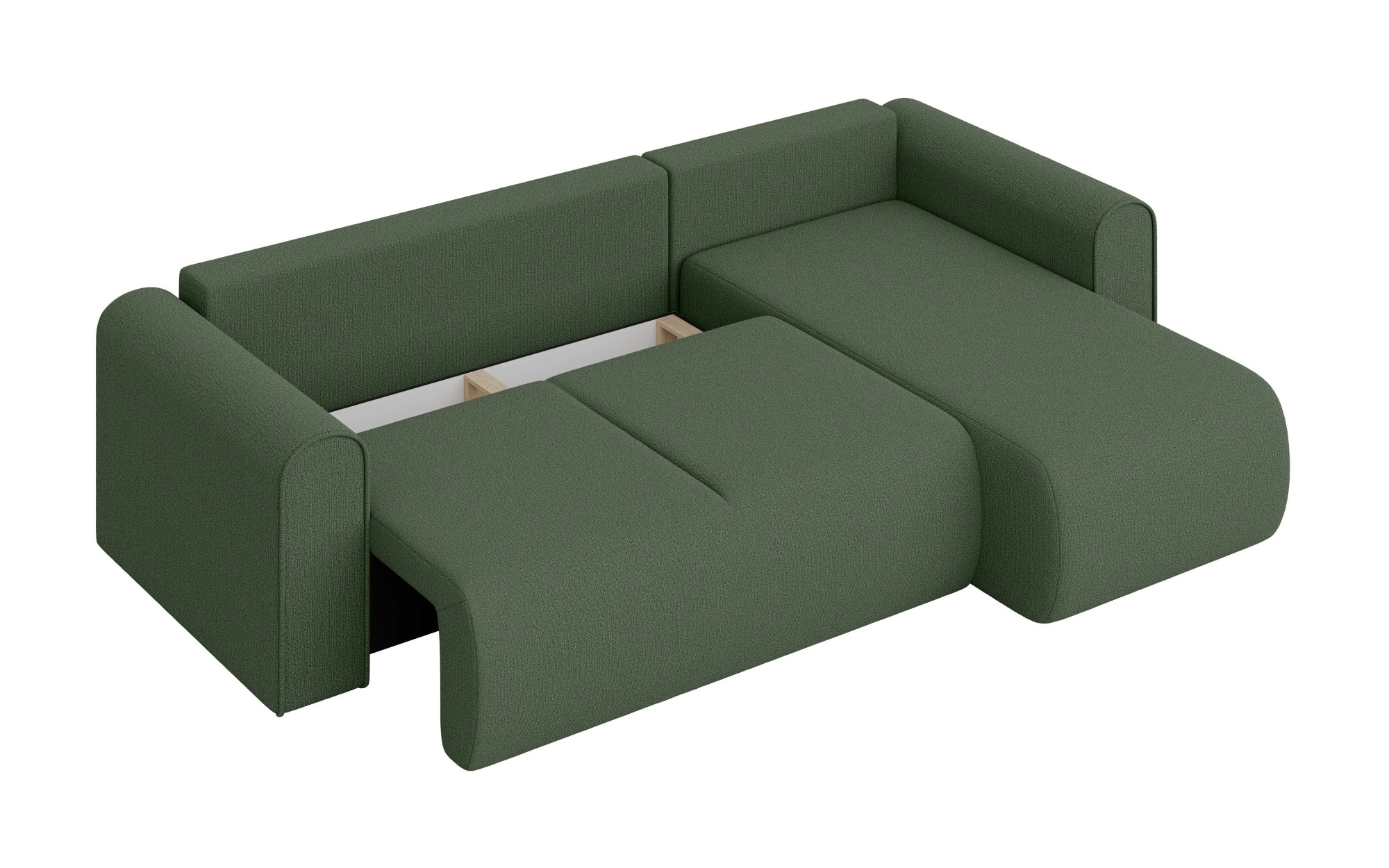 INOSIGN Ecksofa »Zacharia wahlweise Schlafsofa mit Bettkasten, B/T/H 250/166/86 cm«, L-Form mit Wellenunterfederung, Recamiere beidseitig montierbar