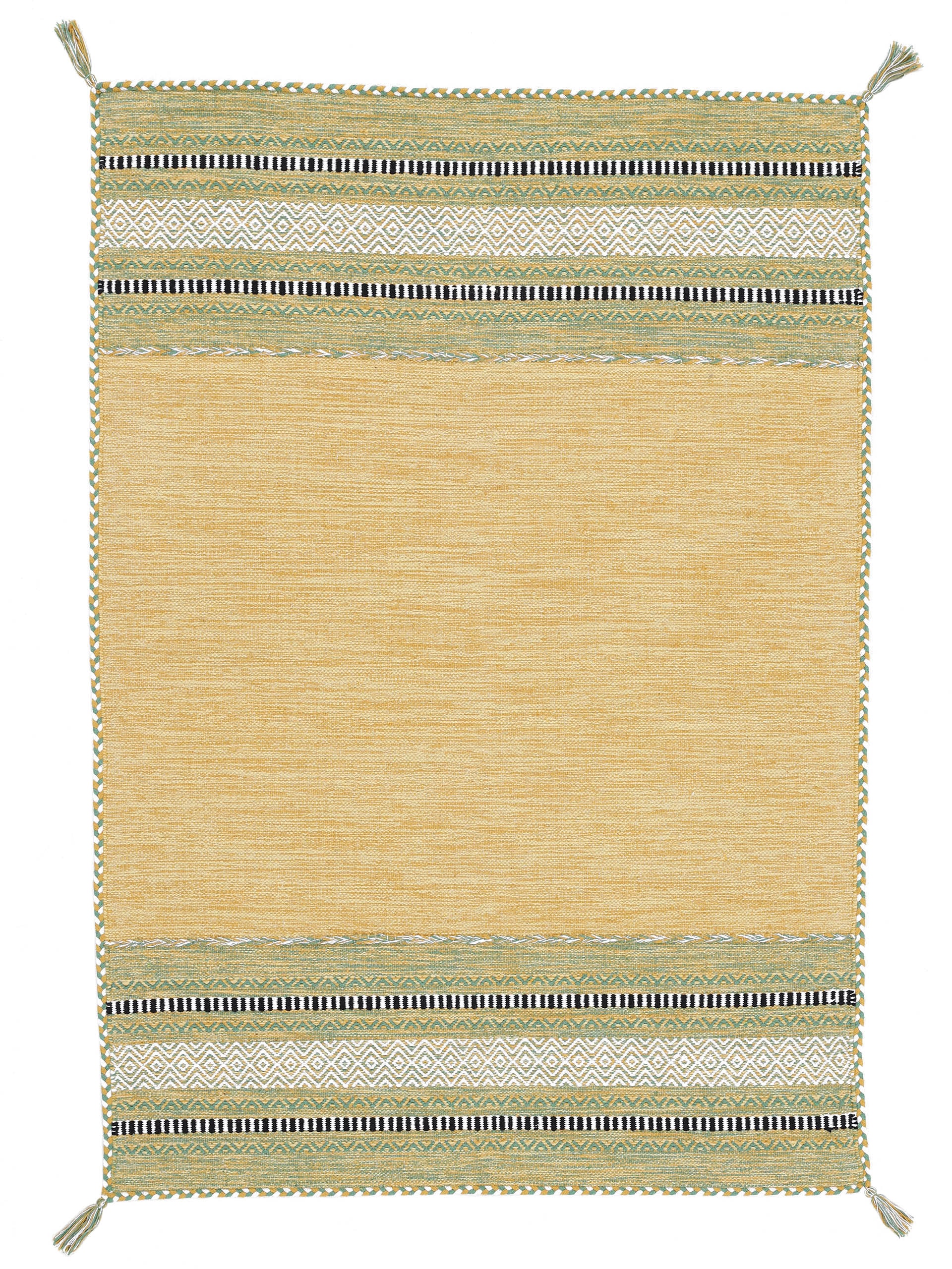 CARPETFINE Kelim Azizi Flatweave Rug yellow 200x290cm cotton