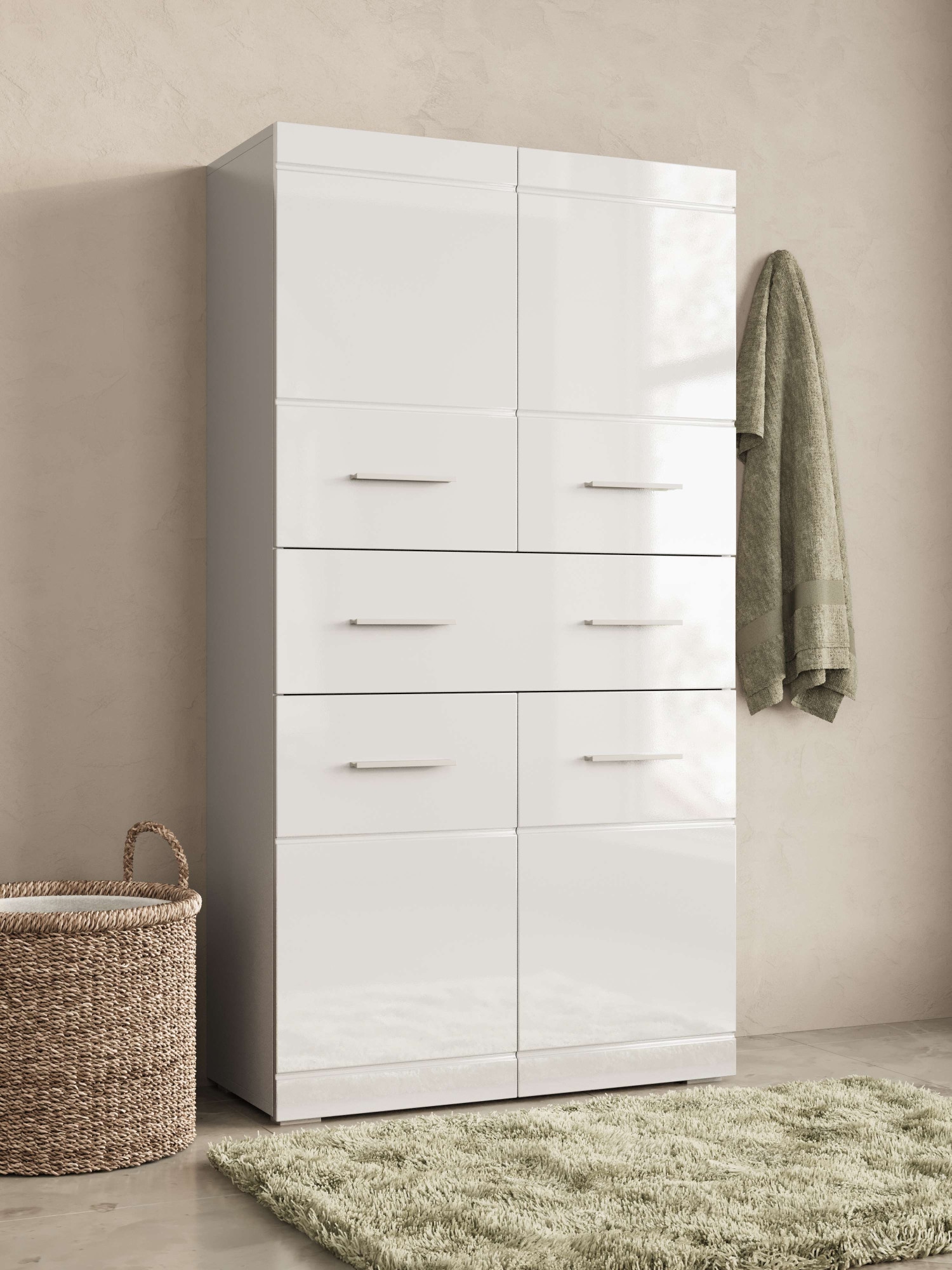 OTTO home Midischrank »Föhr« minimalistisch, zeitlos, hochglänzend