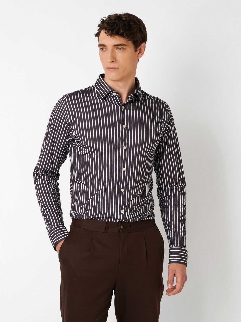 DESOTO Langarmhemd "Jersey Casual Kent"