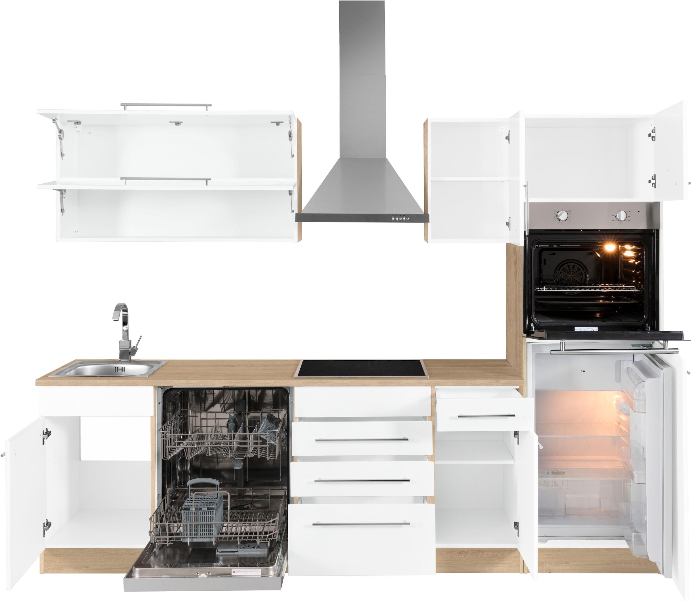 KOCHSTATION Küchenzeile »KS-Eton«, ohne E-Geräte, Breite 270 cm