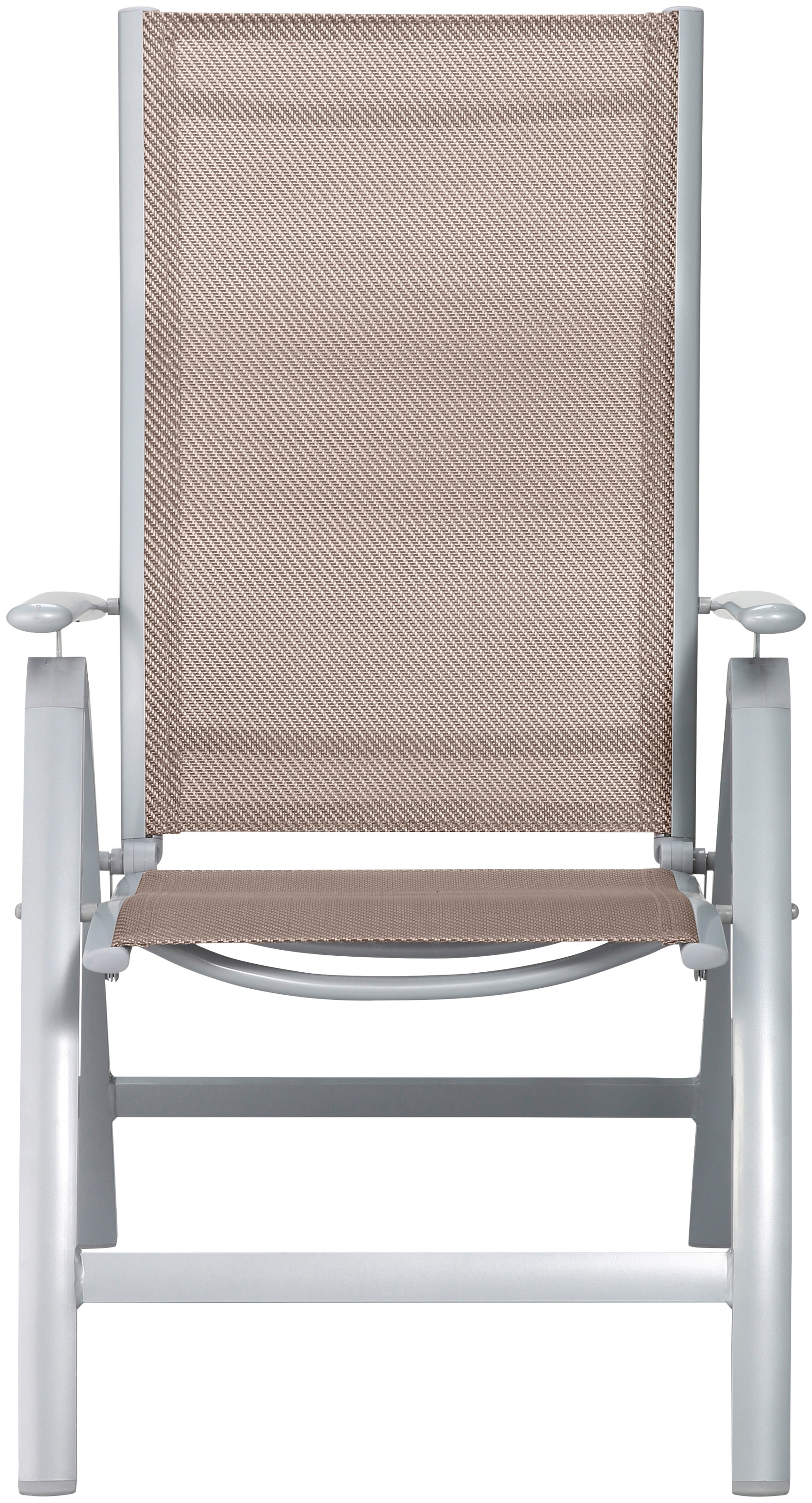 Garten-Essgruppe MERXX "Amalfi", grau (taupe), Obermaterial: 100% Polyester, Sitzmöbel-Sets, 8 Hochlehner, Tisch ausziehbar 100x180-240 cm, Alu/Textil 2