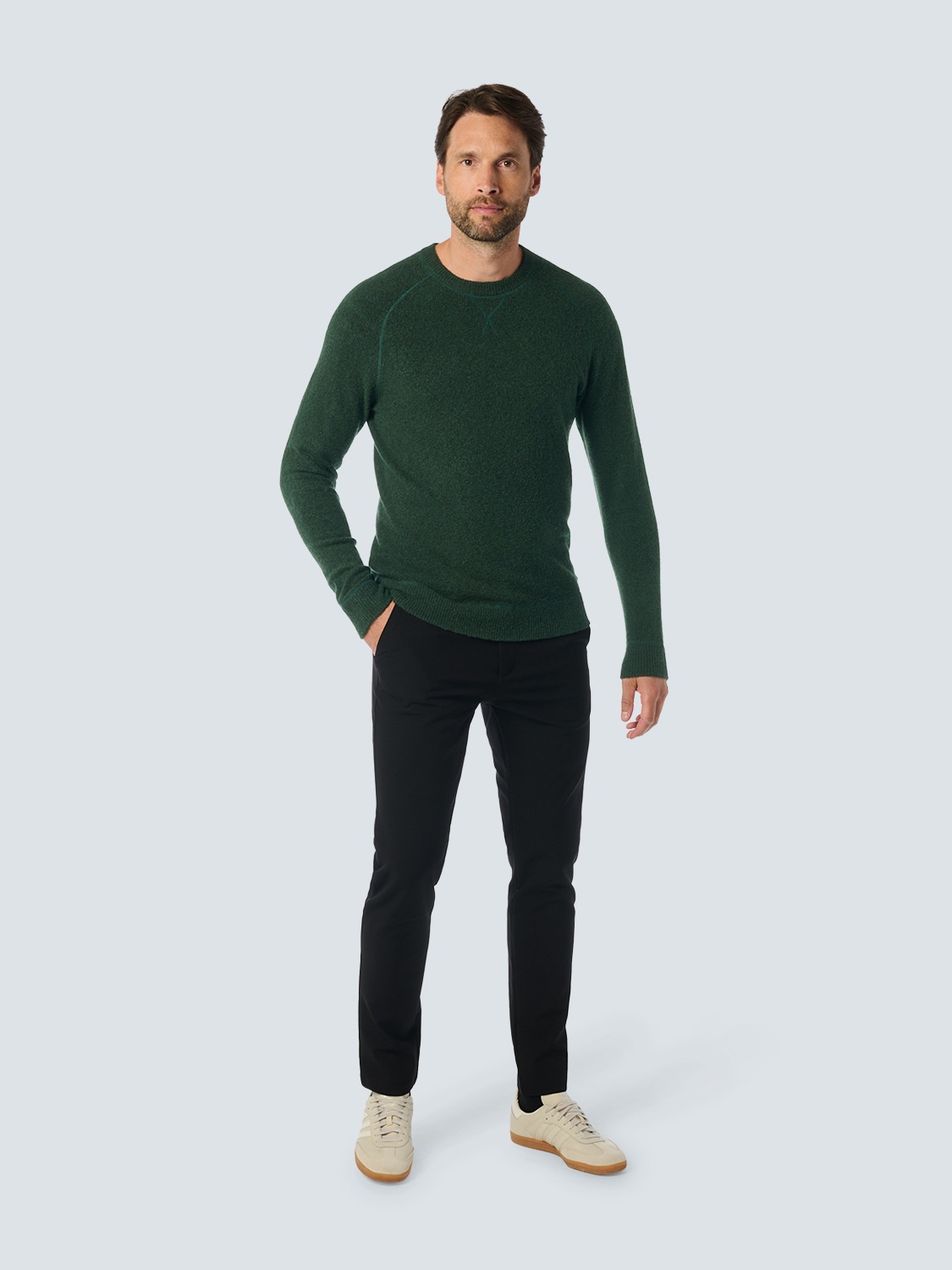 NO EXCESS Rundhalspullover »No Excess Soft-Touch-Pullover mit Wolle«