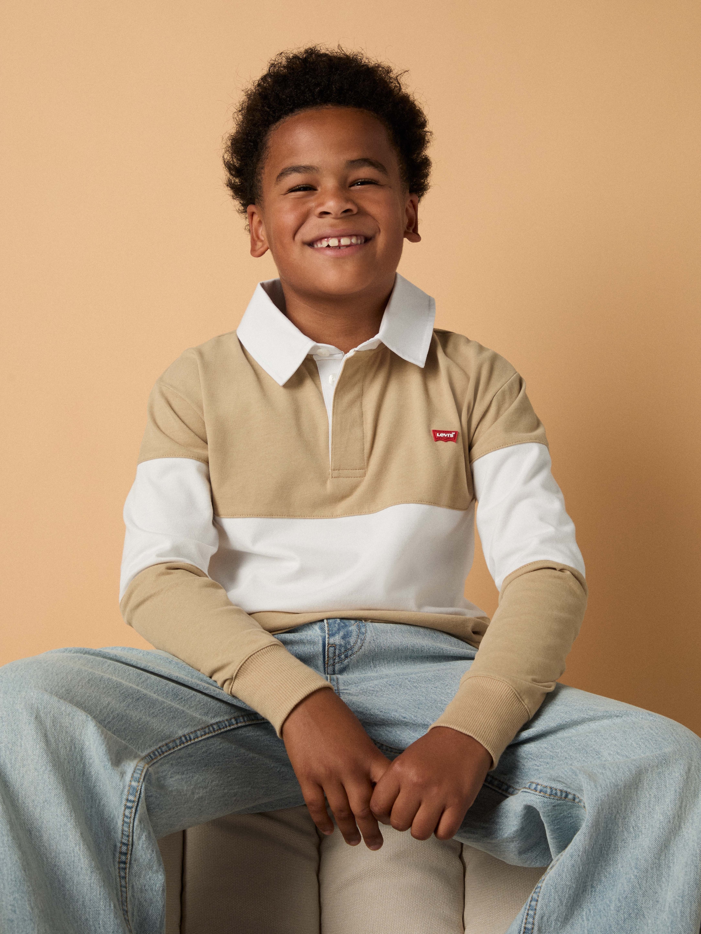 Levi's® Kids Langarmshirt »LVB TIMELESS RUGBY POLO« for Boys, mit Polokragen und Colorblocking
