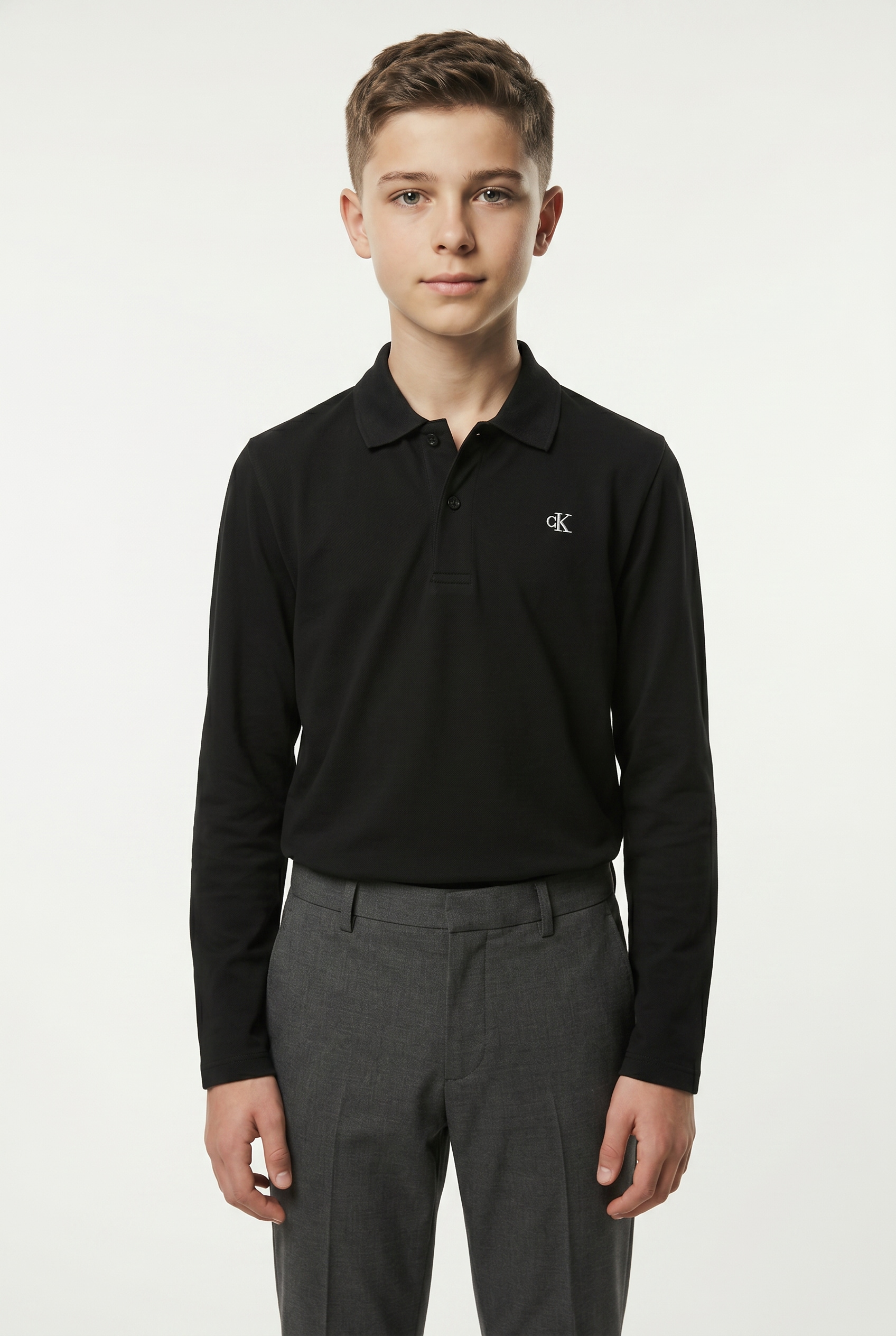 Calvin Klein Jeans Langarm-Poloshirt "SOLID PIQUE POLO" Regular fit mit Polokragen