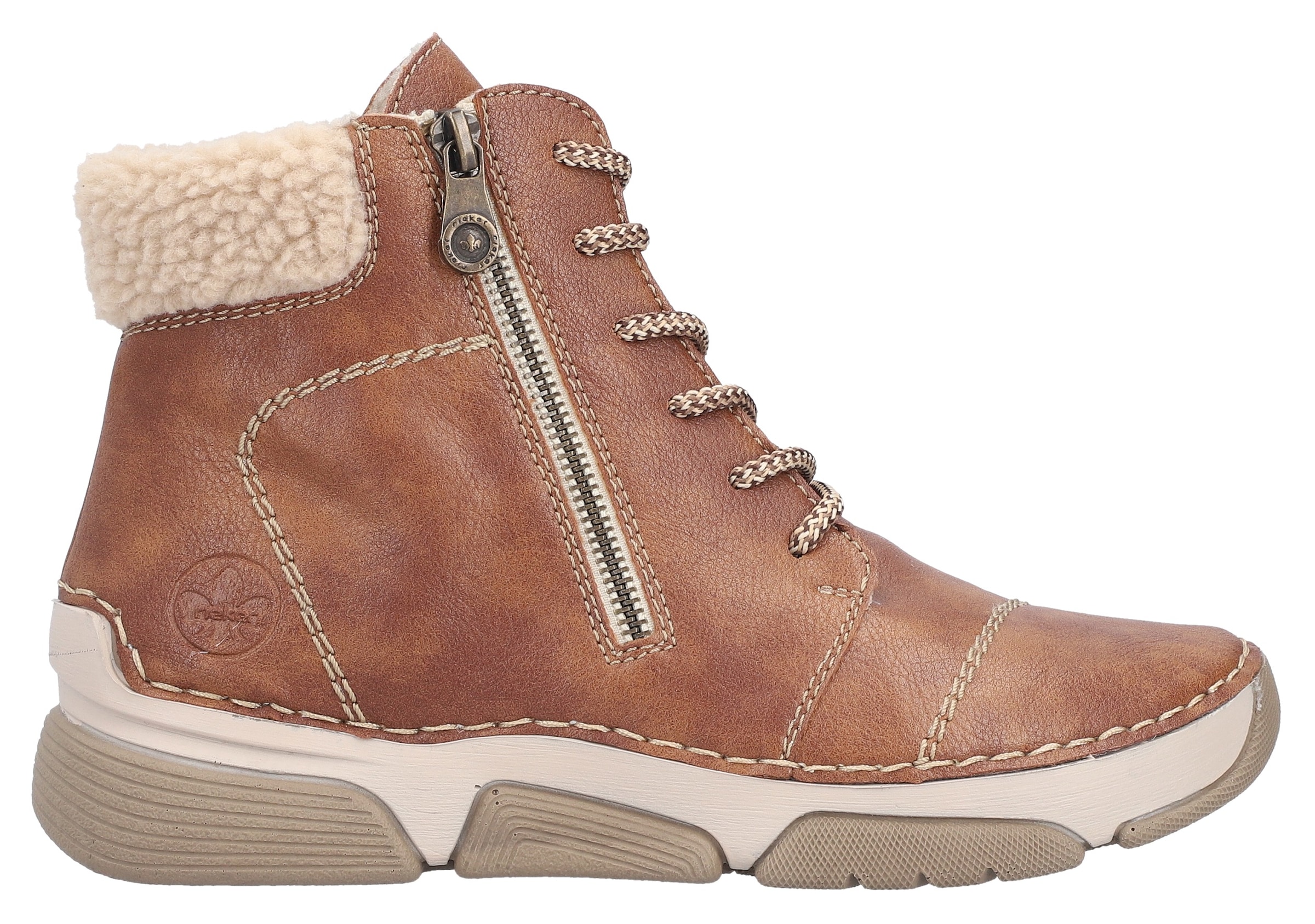 Rieker Winterboots, Schnürboots, Stiefelette, Casual-Boots mit Reißverschluss außen