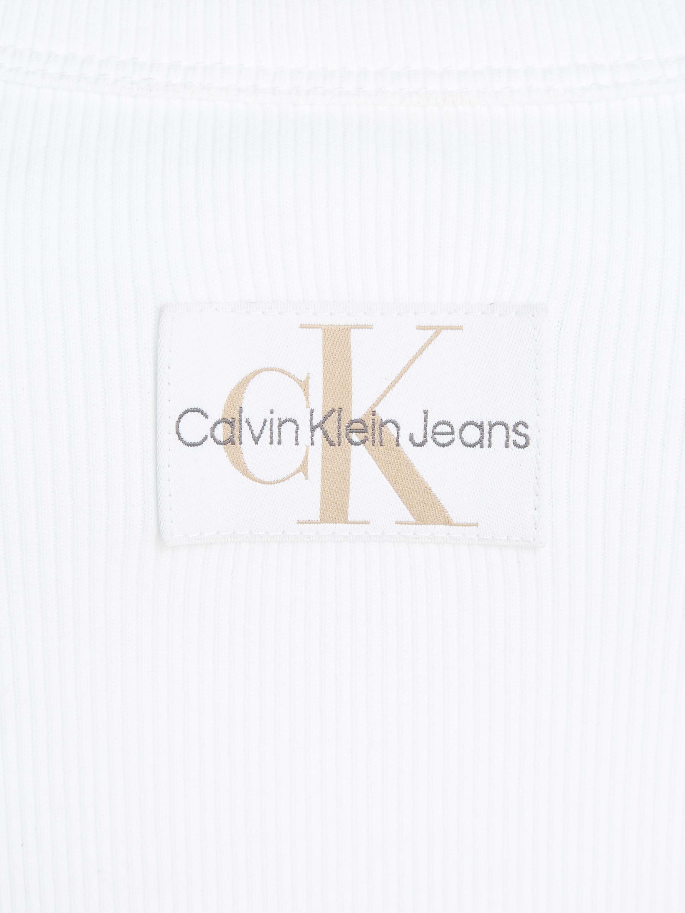 Calvin Klein Jeans Spaghettitop »WOVEN LABEL RIB TANK«, mit Logopatch