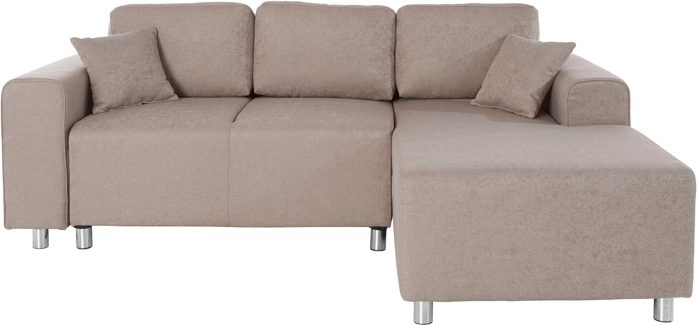Guido Maria Kretschmer Home&Living Ecksofa »Györ«, L-Form, wahlweise mit Bettfunktion und Bettkasten incl. 2 Zierkissen