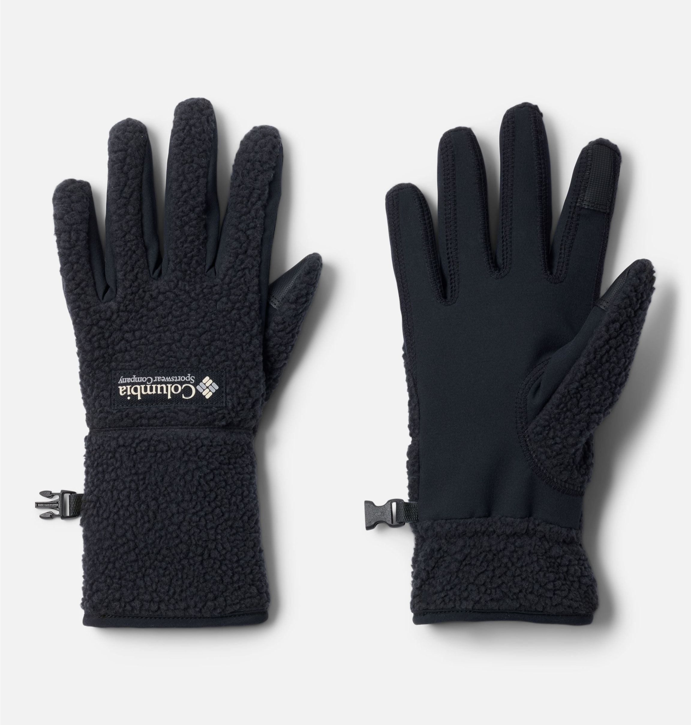 COLUMBIA Damen Fleecehandschuhe "Helvetia II Sherpa Glove W", schwarz, Gr. XL, Obermaterial: 90% Polyester, 10% Elasthan, Handschuhe, für Wandern und