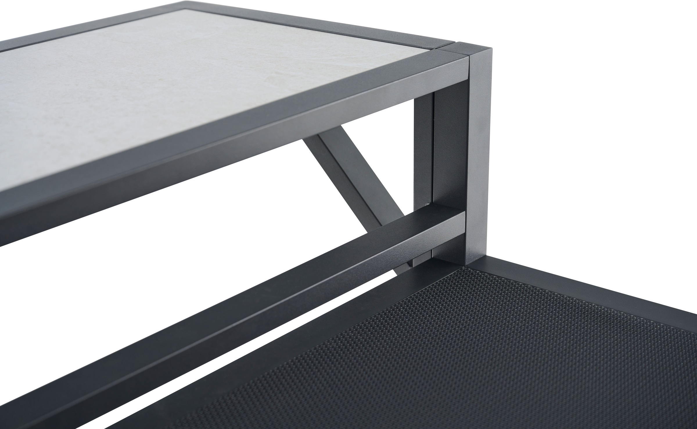 Siena Garden Gartentisch »PALMA Barelement« Aluminiumrahmen, Ranotex® Bezug dunkelgrau