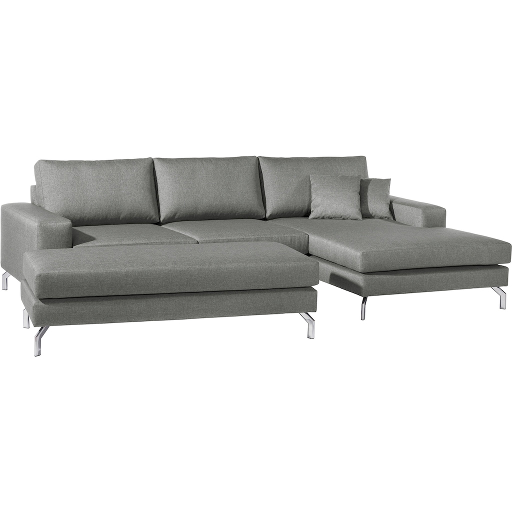 Max Winzer® Ecksofa »Flori«, mit Longchair links oder rechts, inklusive Zierkissen