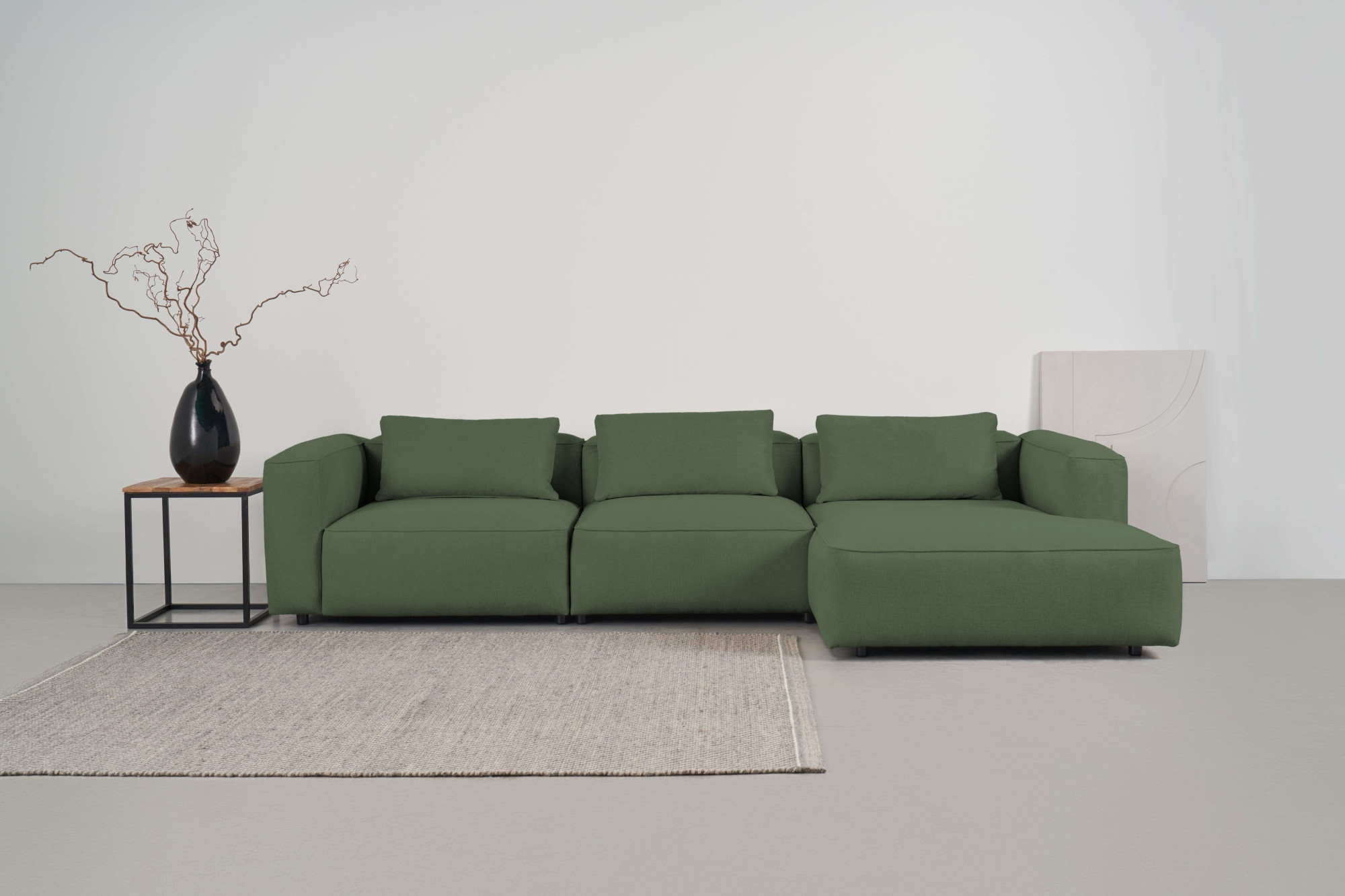 andas Ecksofa "Tvinnet", Breite 317 cm, extra tiefe Sitzfläche, kubisches S günstig online kaufen