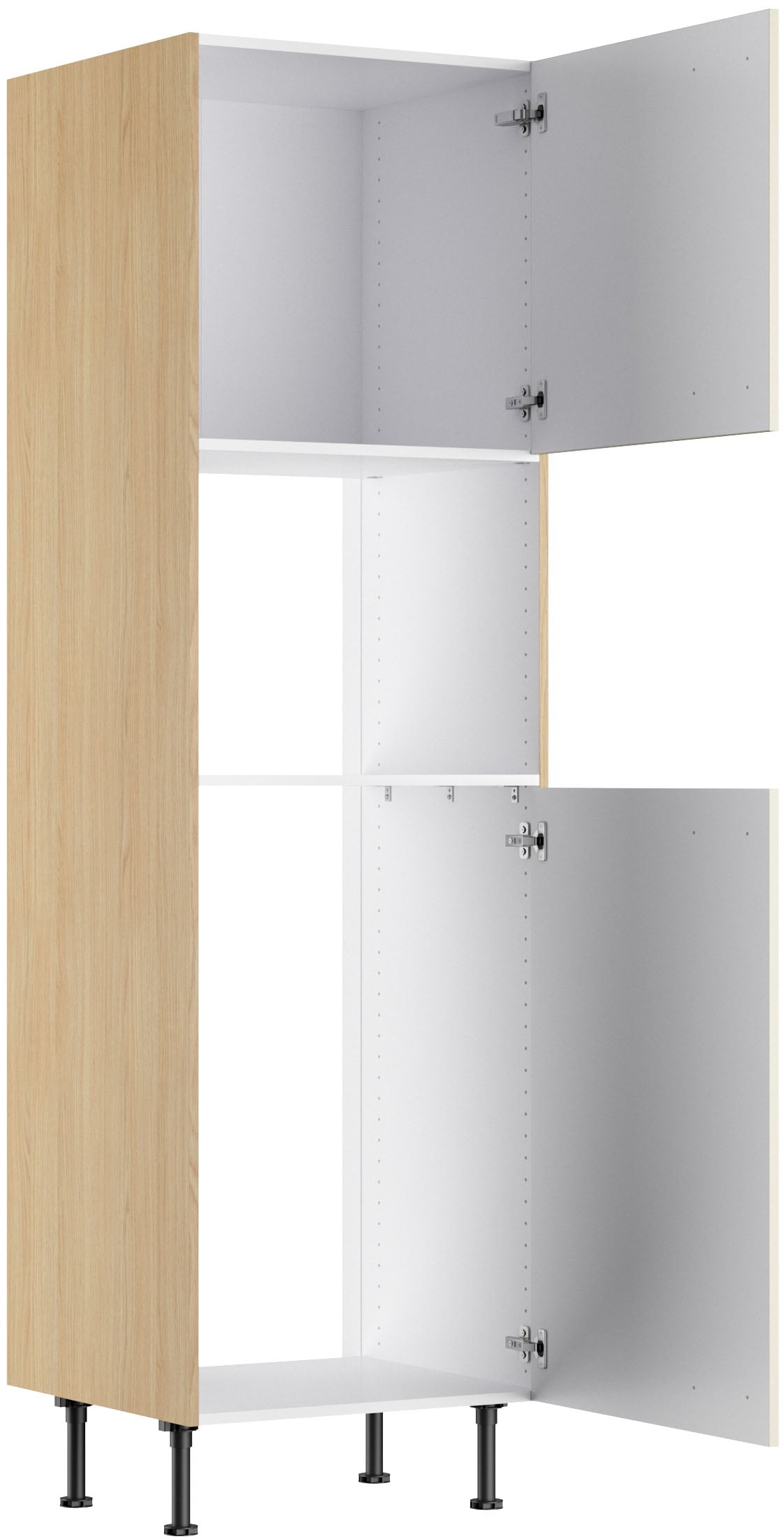 KOCHSTATION Mikrowellenumbauschrank »KS-Lucy« Breite 60 cm, mit 2 Türen, Soft-Close, höhenverstellbare Füße