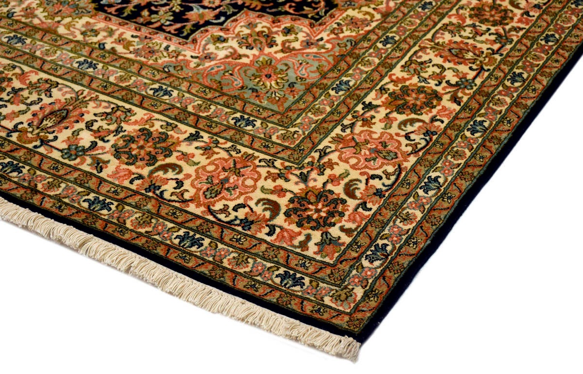 Kayoom Seidenteppich »Kashan 8410«, rechteckig, 10 mm Höhe, Einzelstück mit Zertifikat, Wohnzimmer
