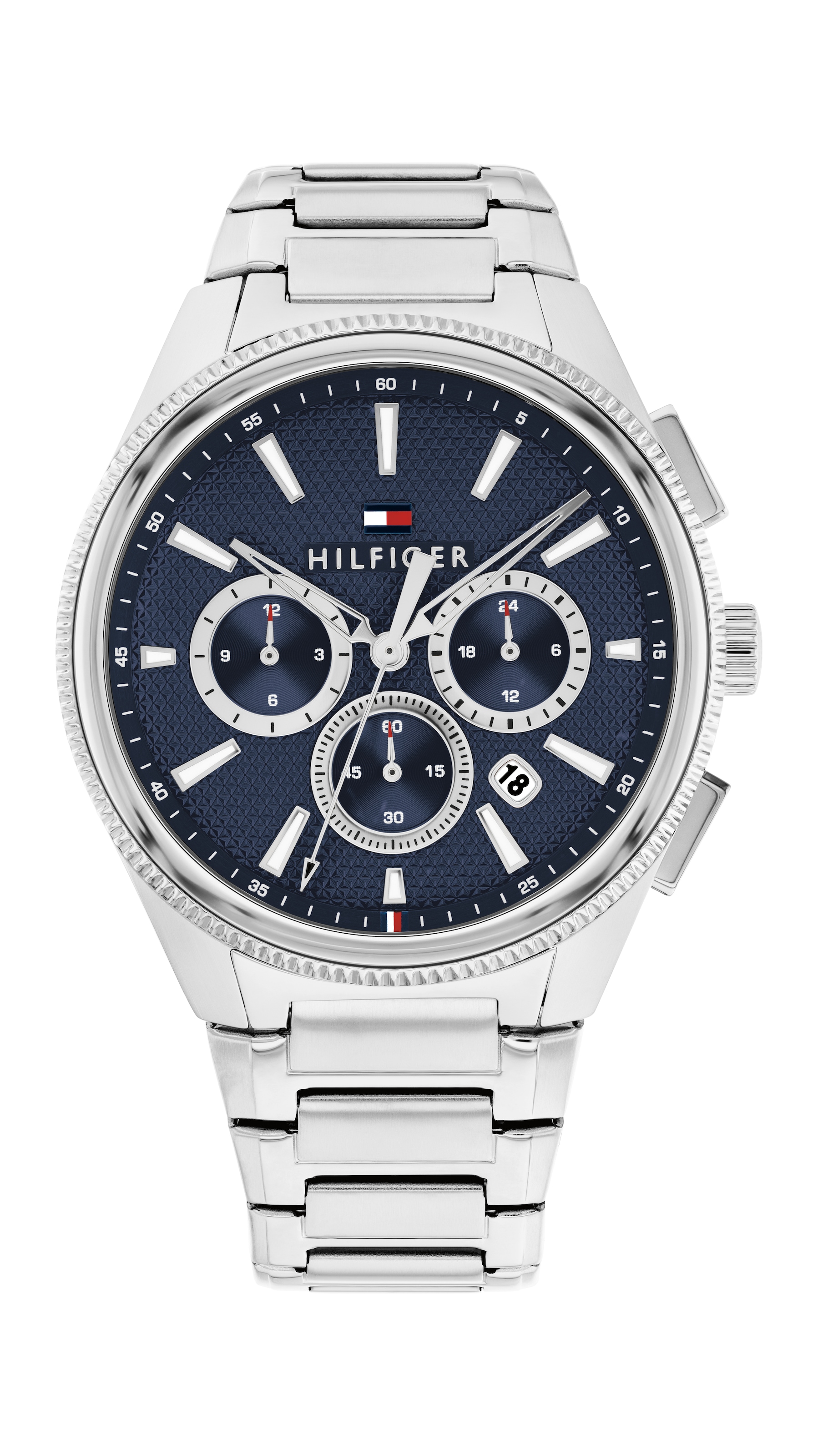 Tommy Hilfiger Multifunktionsuhr »Sam« Quarzuhr, Armbanduhr, Herrenuhr, Edelstahlarmband, analog, Tag