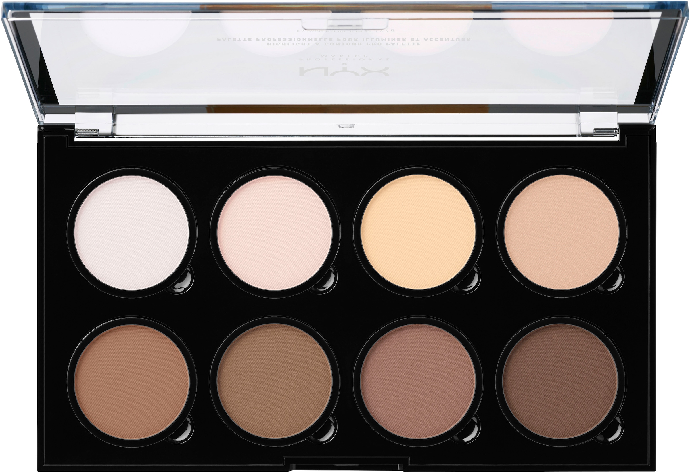 NYX Highlighter »NYX Professional Makeup Highlight & Contour Pro Palette«, mit einfacher Mischbarkeit