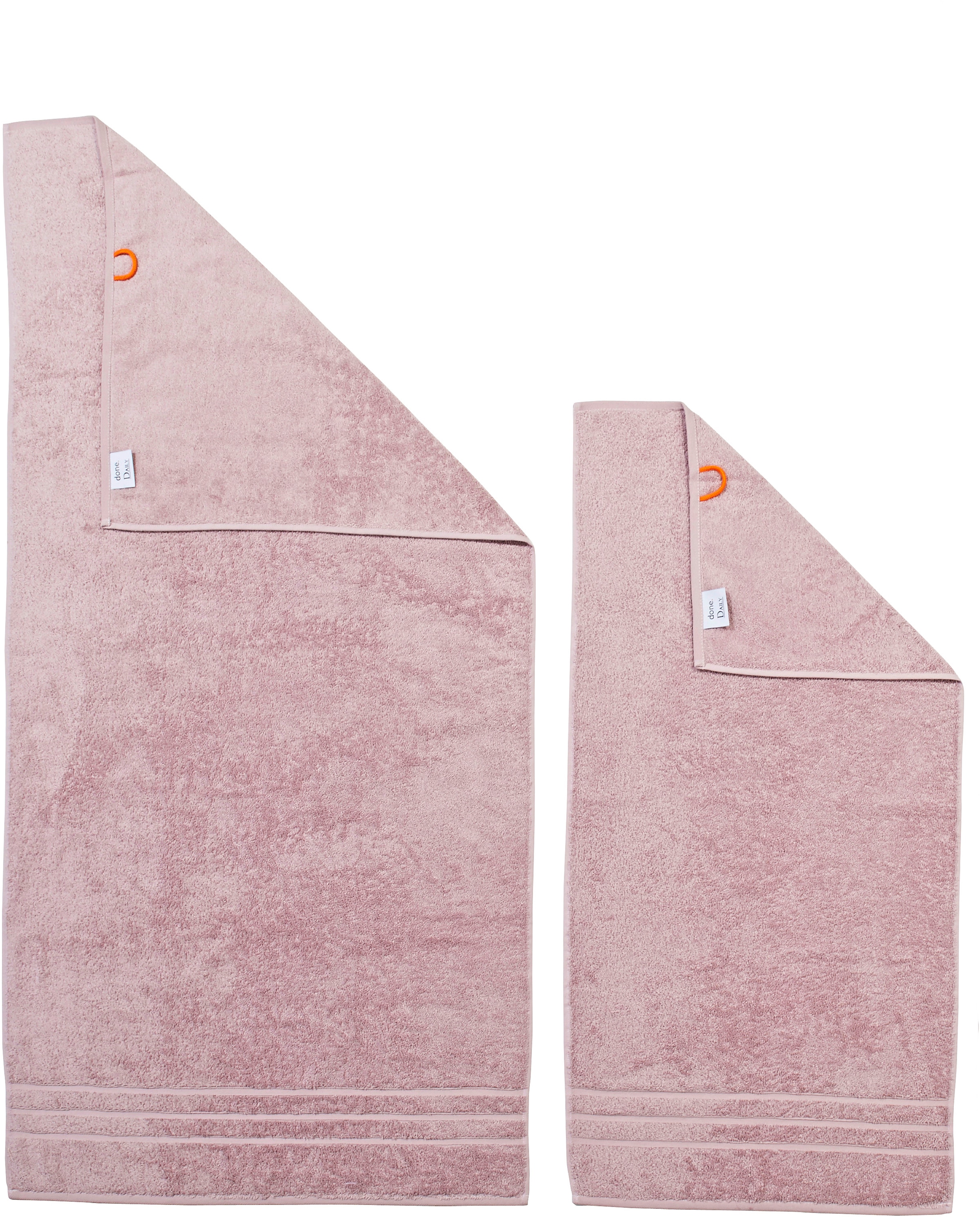 done.® Handtuch Set »Daily Uni«, (Set, 4 St., 2 Handtücher (50x100 cm)-2 Duschtücher (70x140 cm), saugfähiges Walkfrottier, in verschiedenen Set Varianten erhältlich