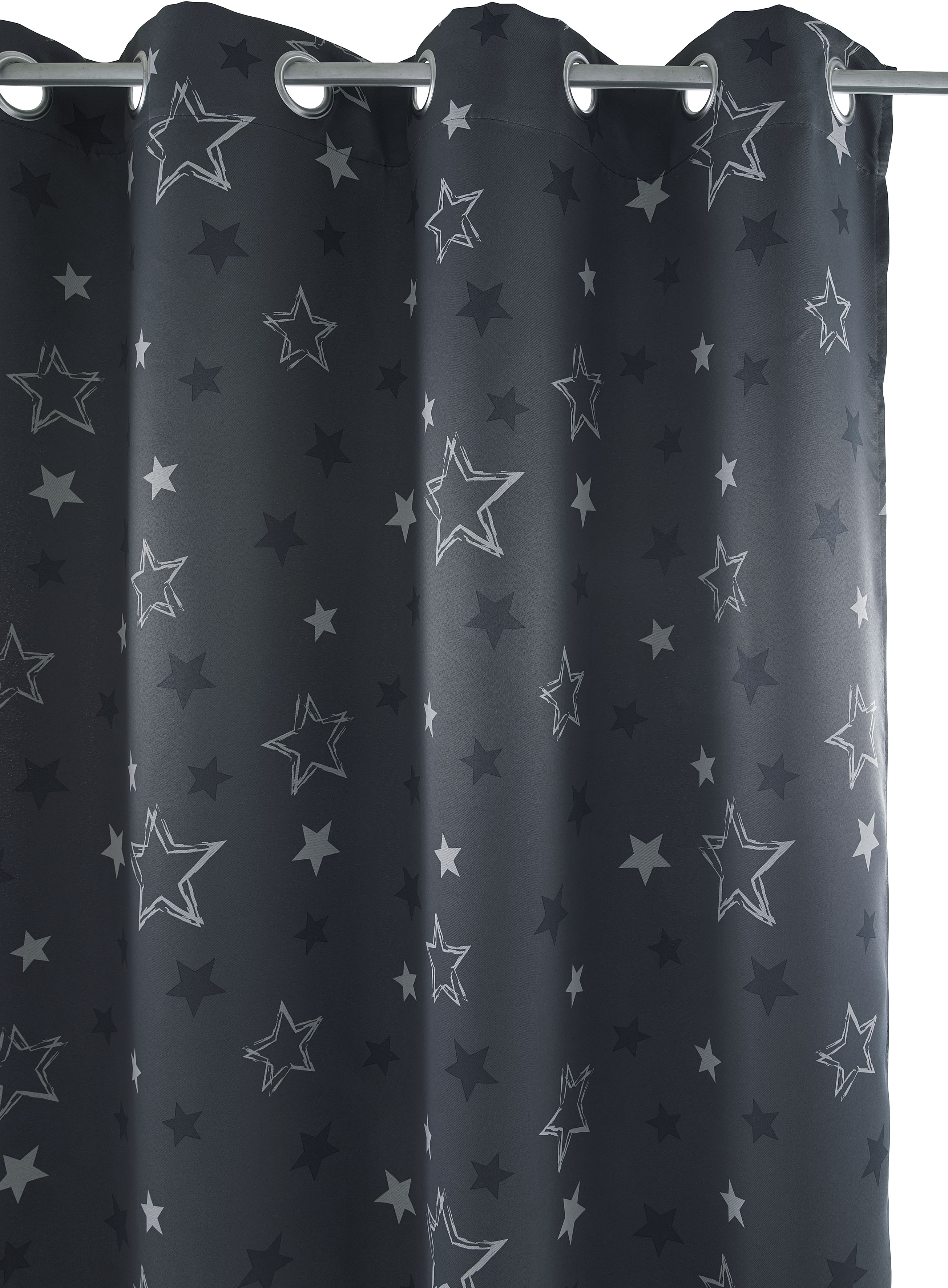 Thumbnail - my home Vorhang "STARRY" Ösen 1 Stk. tlg. bedruckt, blickdicht, verschiedene Größen