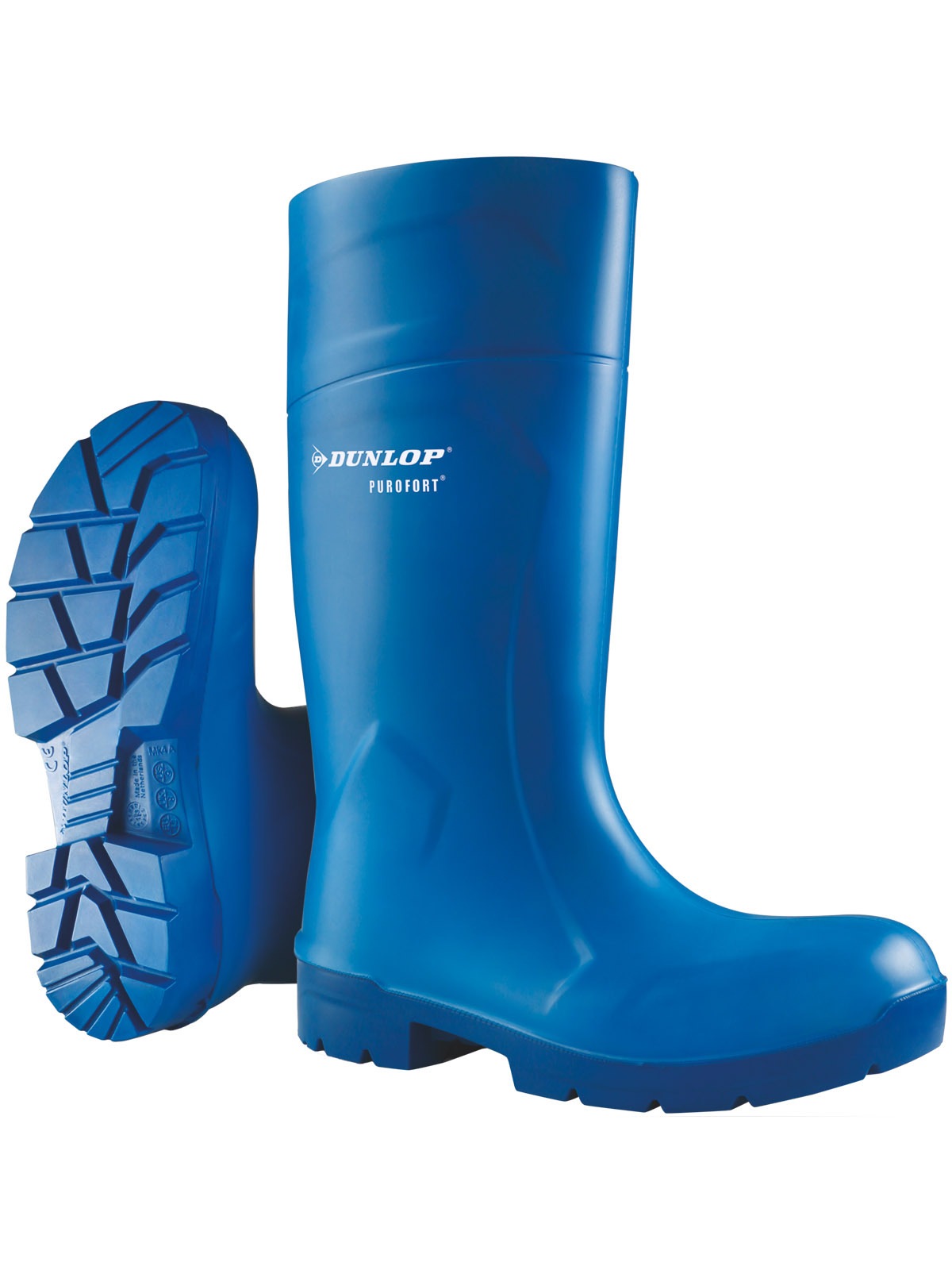 DUNLOP Sicherheitsstiefel "Sicherheitsstiefel CA61631 Purofort Foodpro MultiGrip safety", 39, blau, Schuhe