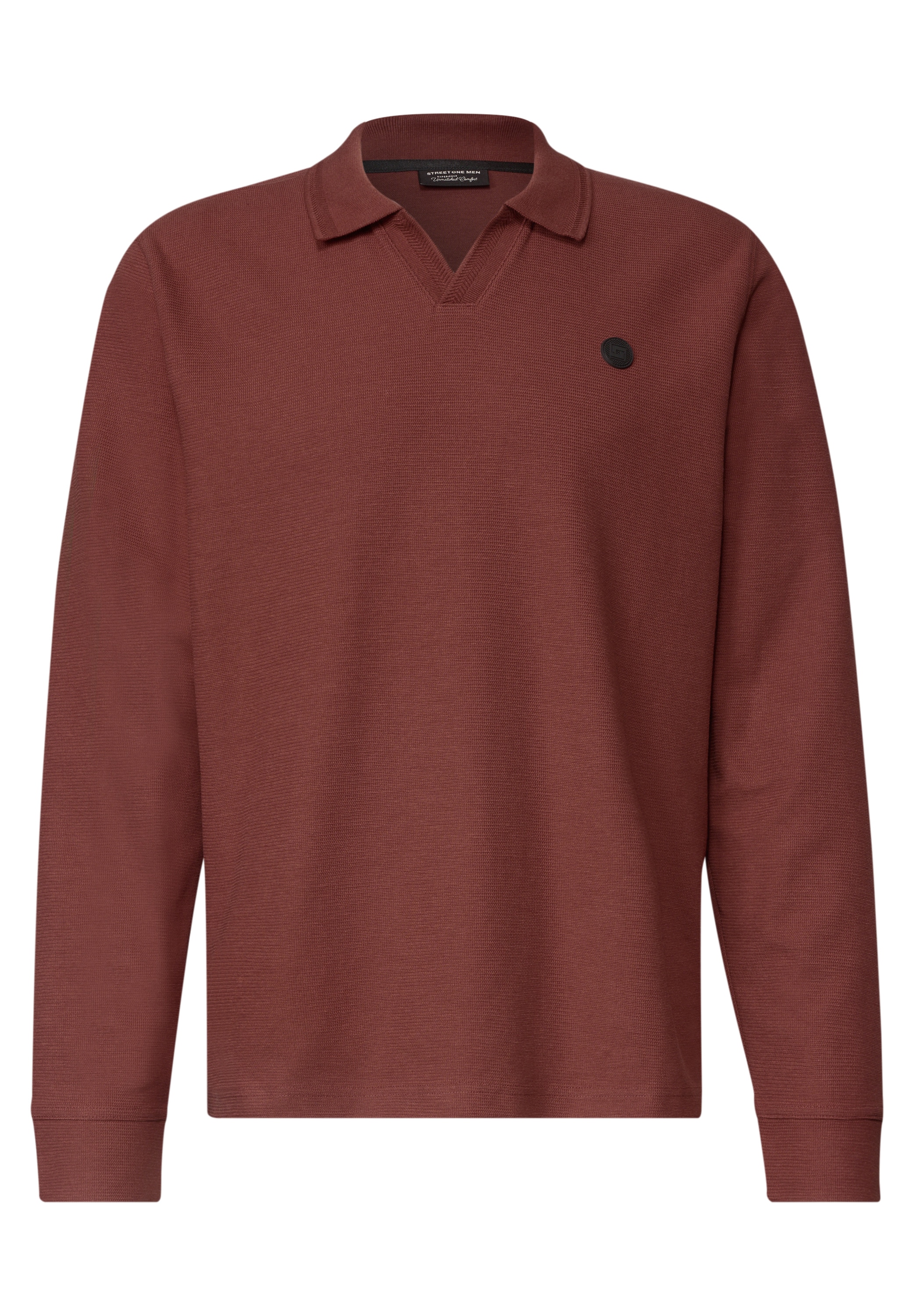 STREET ONE MEN Poloshirt mit Strickmuster