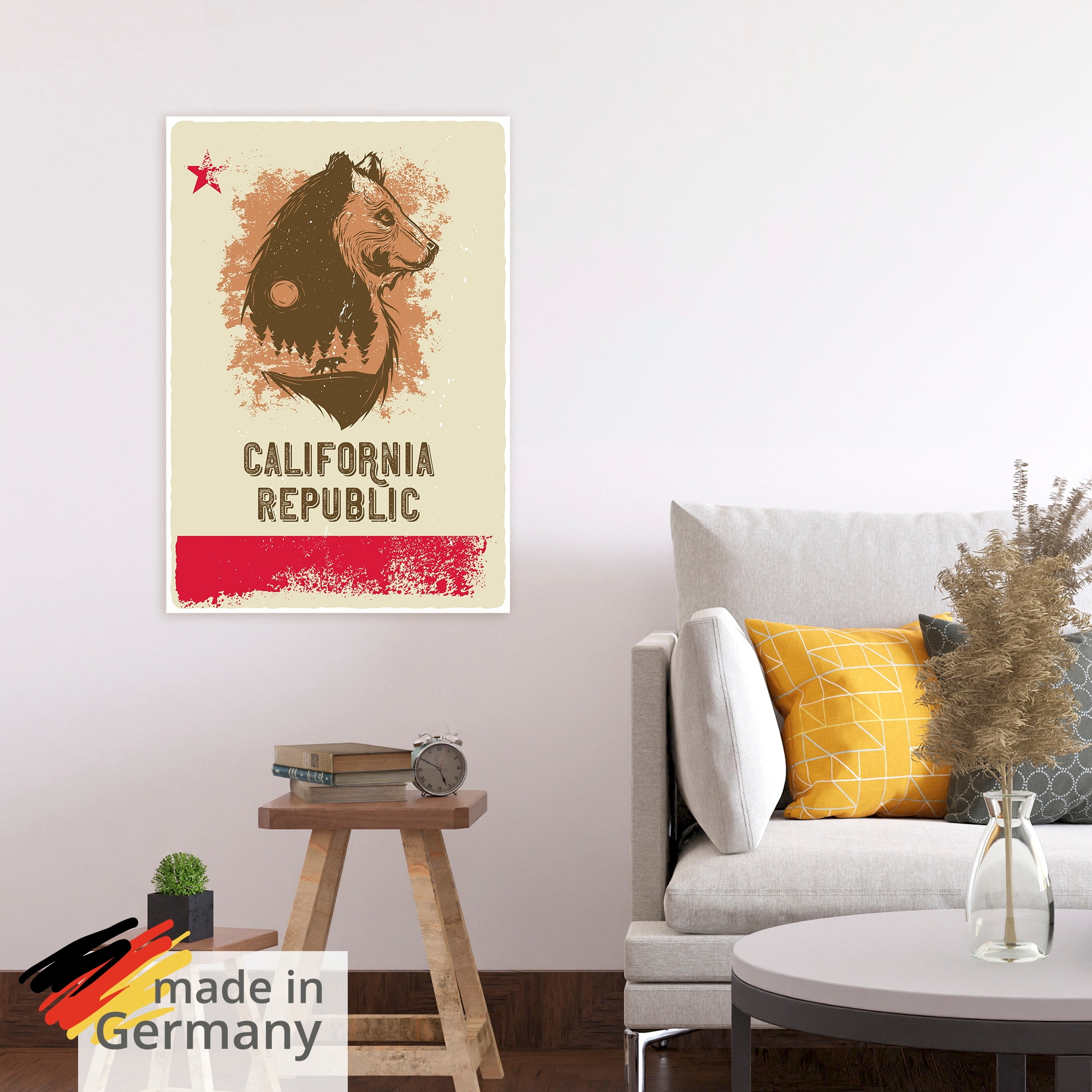 Artland Wandbild »Kalifornische Republik« 1 Stk. tlg. als Alubild, Leinwandbild, Poster, Wandaufkleber in verschied. Größen