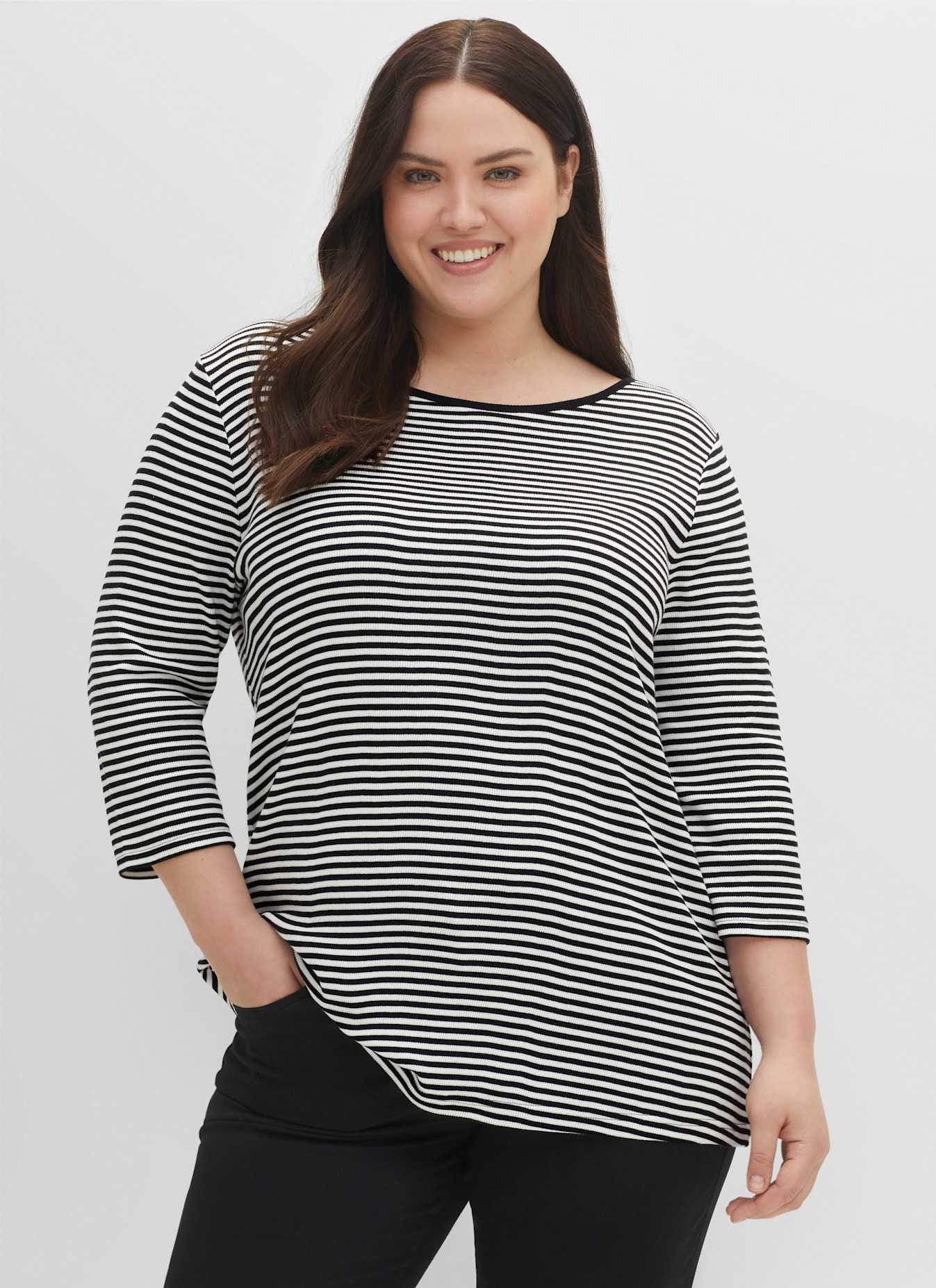 Sheego 3/4-Arm-Shirt "3/4-Arm-Shirt", (1 tlg.) günstig online kaufen