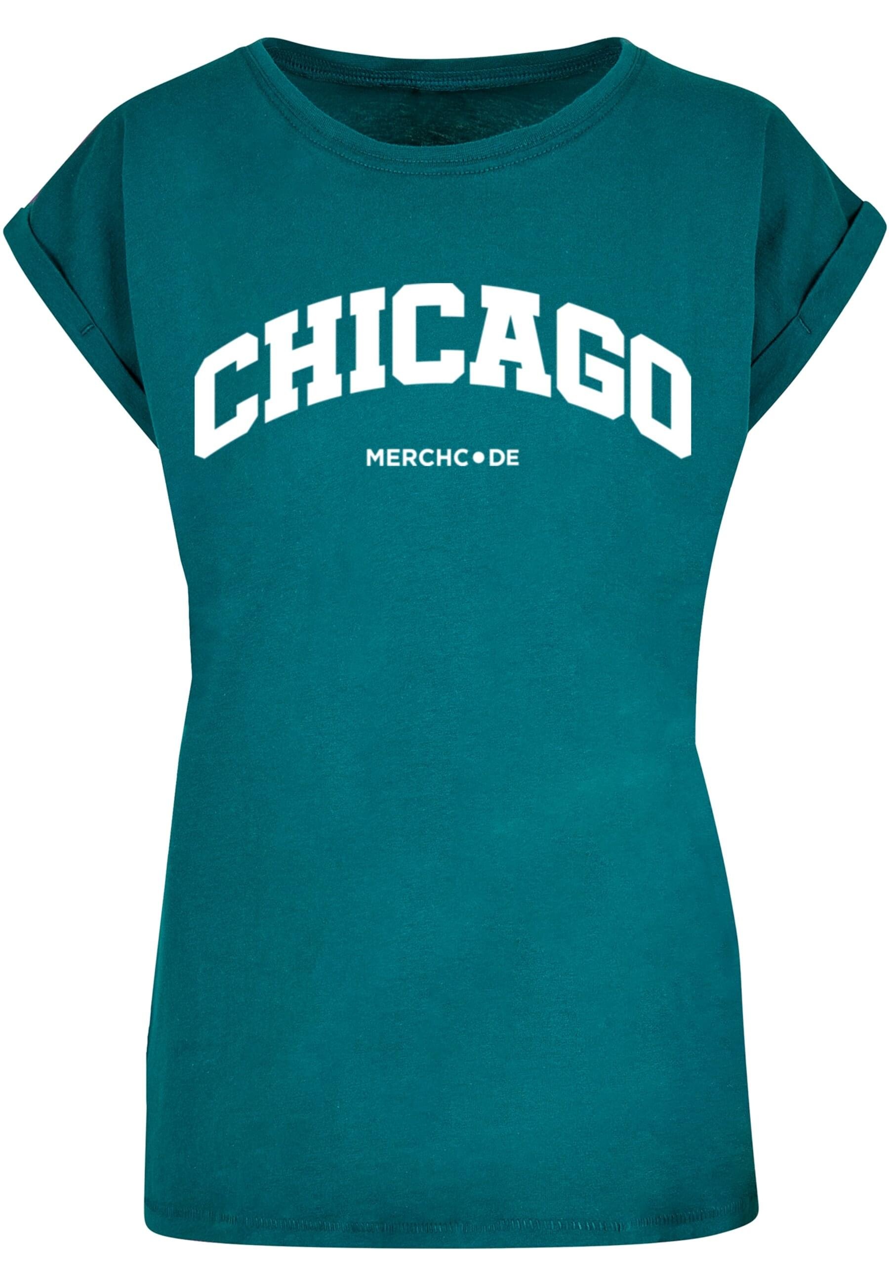 Merchcode T-Shirt "Merchcode Damen Ladies Chicago Wording - T-Shirt", (1 tl günstig online kaufen