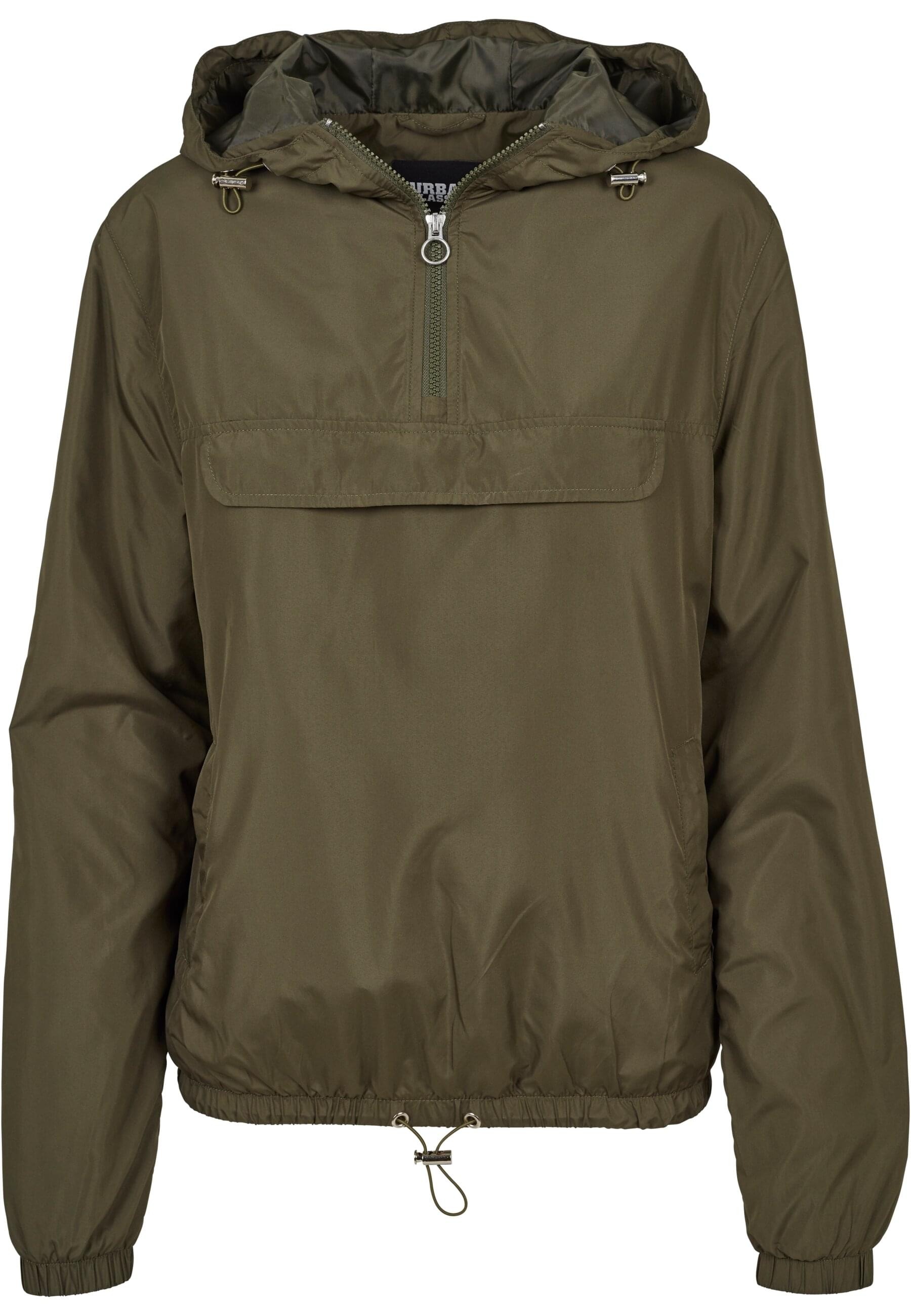 URBAN CLASSICS Allwetterjacke "Urban Classics Damen Ladies Basic Pull Over Jacket", (1 St.), mit Kapuze