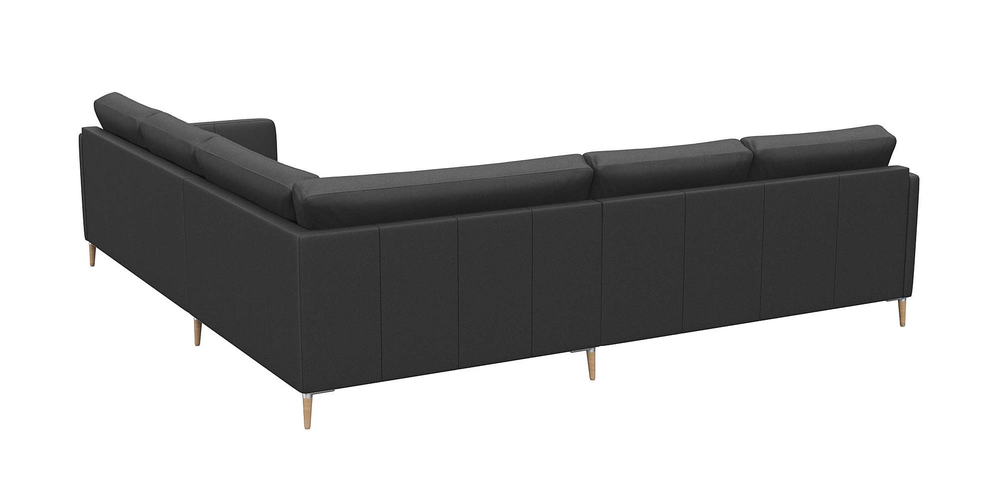 FLEXLUX Ecksofa »Fiore, gleichschenklig, bequem durch hochwertigem Sitzaufbau«, schmale Armlehnen, Kaltschaum, Füße Alu+ Eiche