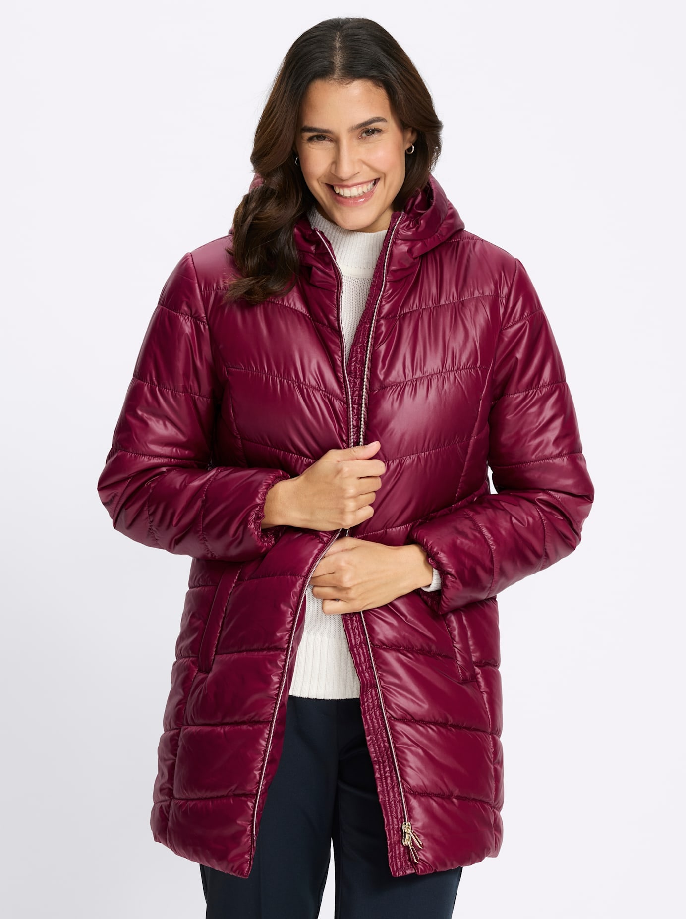 Inspirationen Steppjacke mit Kapuze