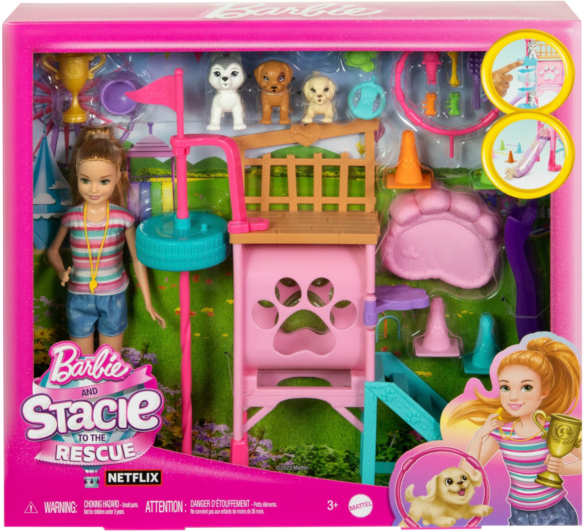 Barbie Anziehpuppe »Stacie's Hündchenspielplatz-Spielset«